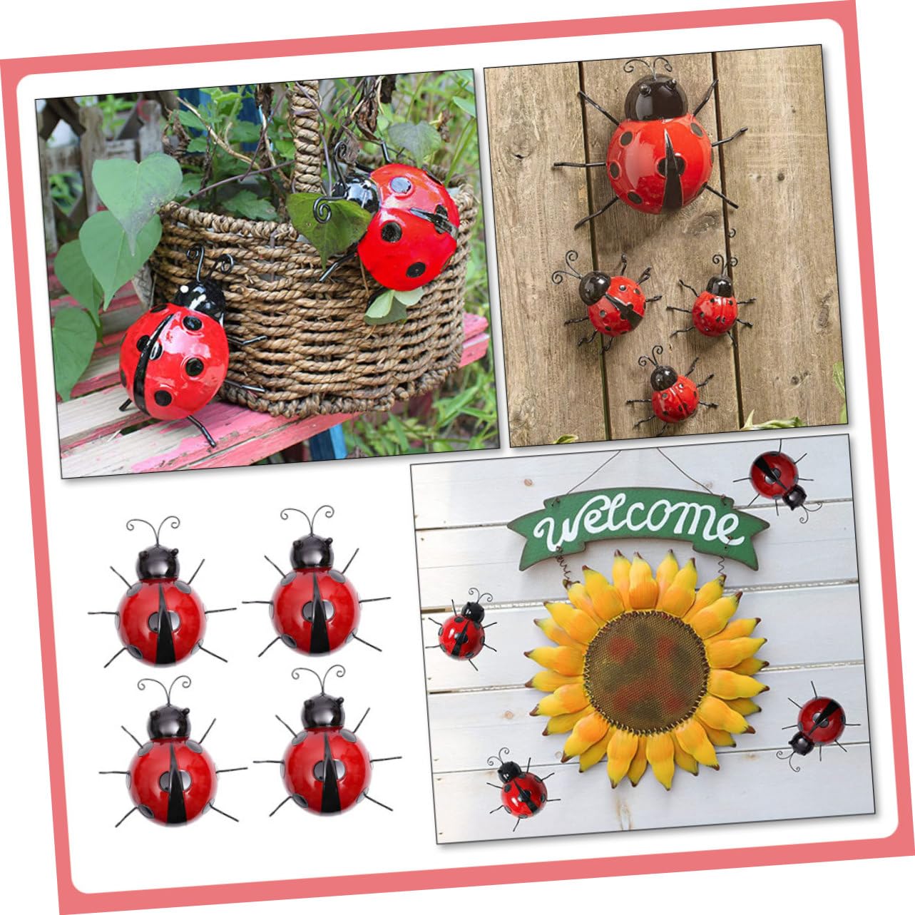 Toddmomy 3 Sätze Eisenkunst Dekoration Für Garten Wandskulpturen Und Outdoor Dekoration Langlebig Und Vielseitig Einsetzbar Große Lebendige Gartenornamente Für Gartenliebhaber 4 Stück * 3