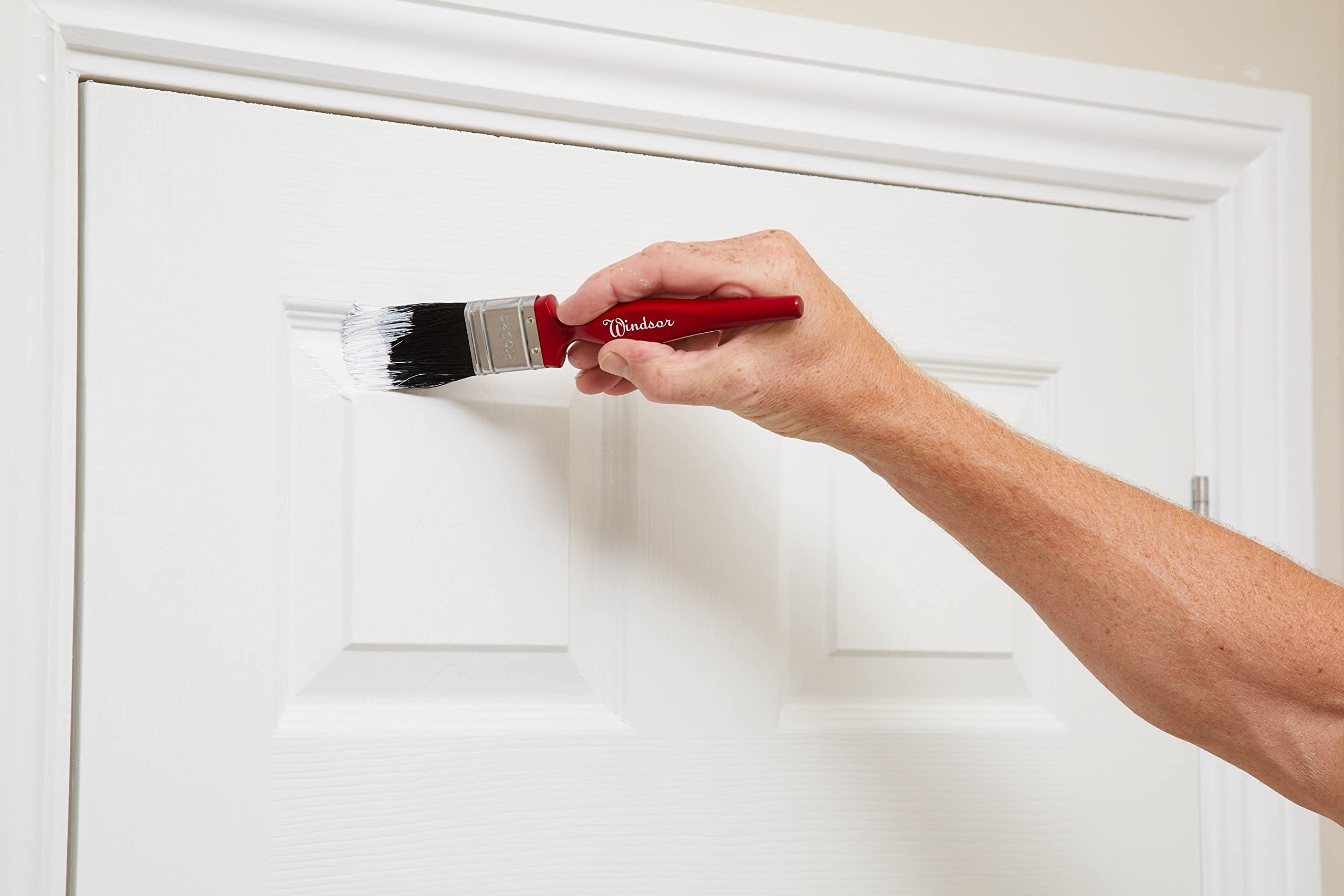ProDec Juego de brochas de cerdas puras Profesionales Windsor Trade de 6 Piezas para Pintar con Pinturas de emulsión, Brillantes y satinadas en Paredes, techos, Madera y Metal