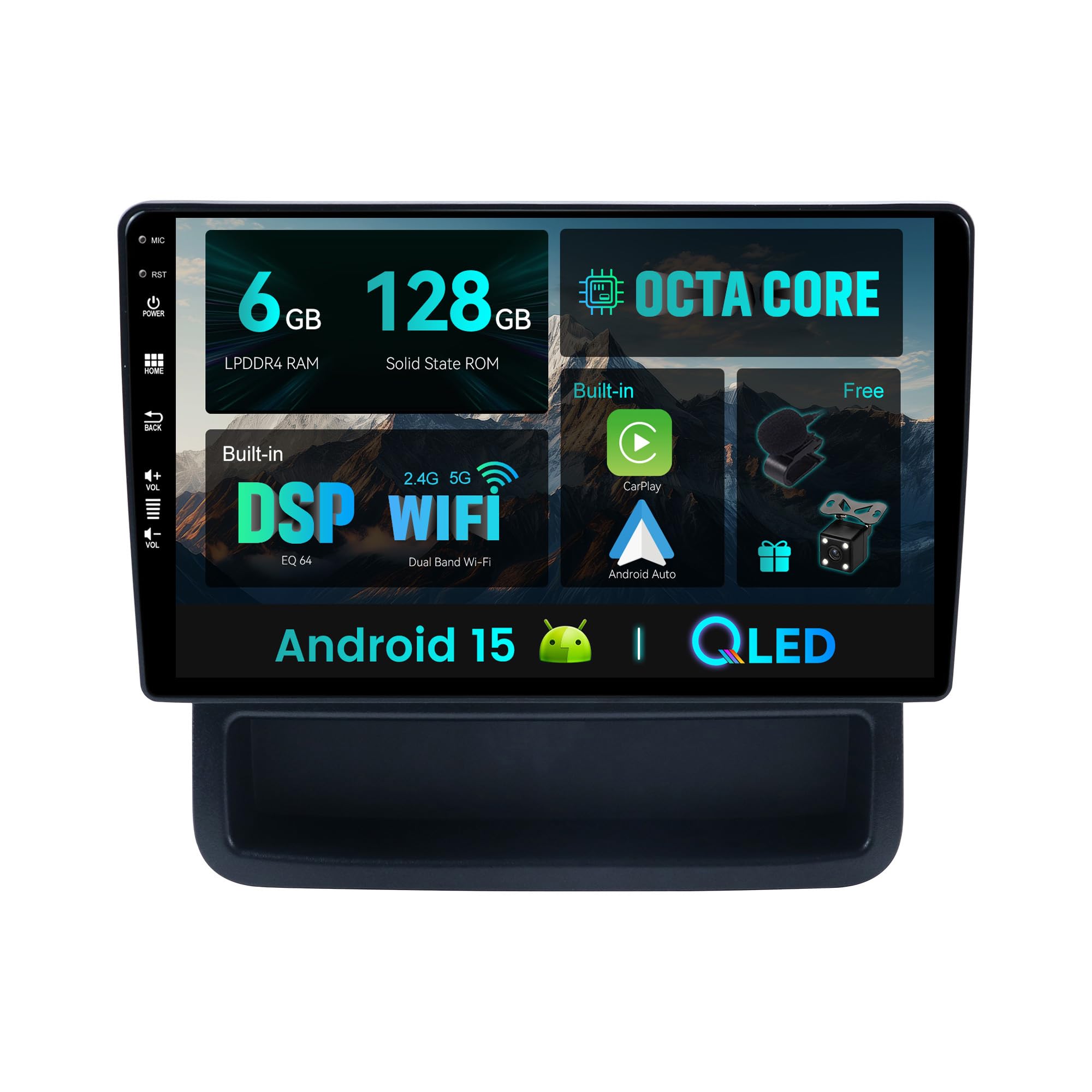 SXAUTO - 6G+128G - Android 15 Autoradio für Renault Trafic 2 / Opel Vivaro/Nissan Primastar (2006-2014) Eingebaut Carplay/Android Auto/DSP - Kamera + MIC Lenkradsteuerung Fast-Boot 2 Din 10.1 Zoll