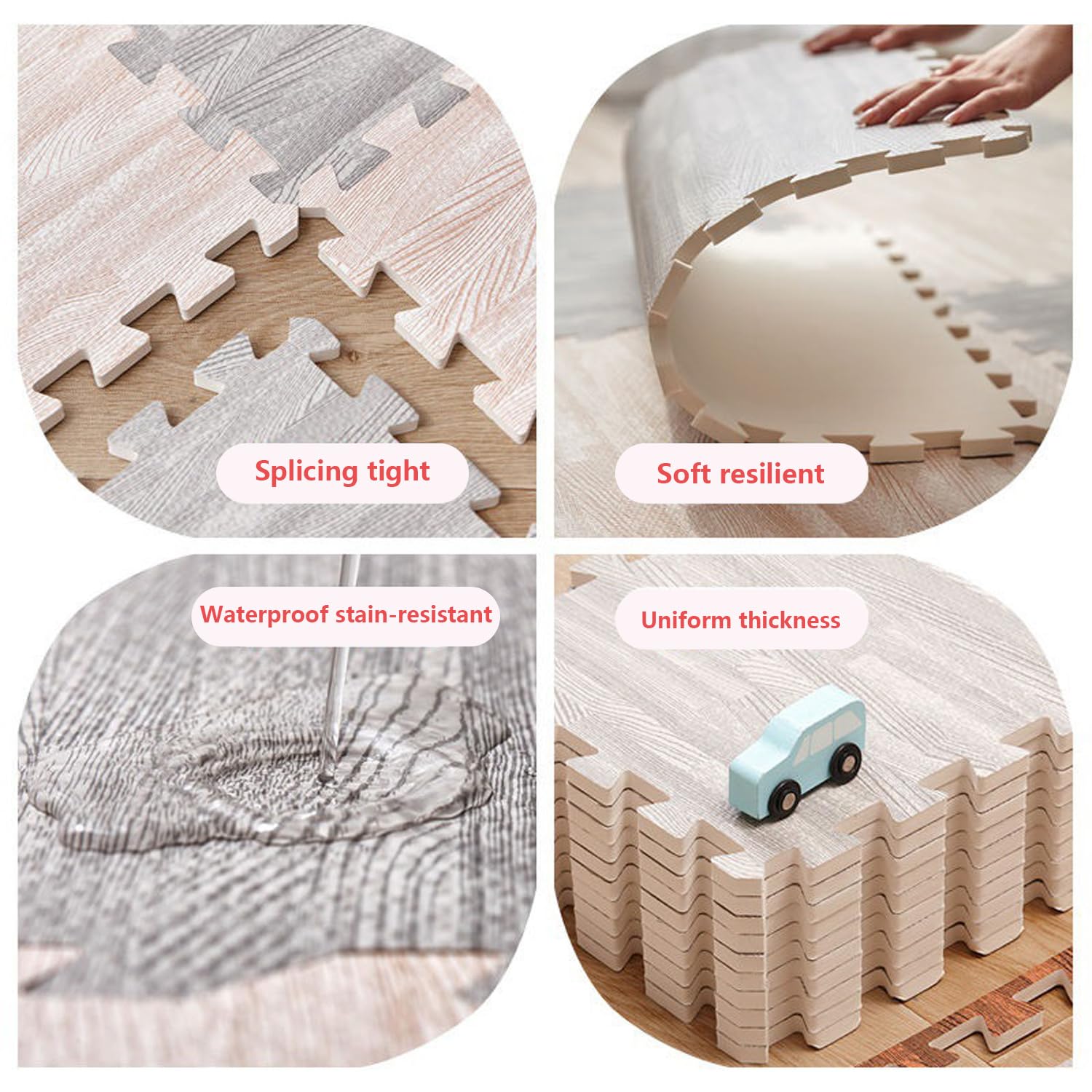 Maty Do Puzzli Dla NiemowląT,Mata Dzieci,PodłOgowa NiemowląT Zabawy Z Pianki Piankowej UkłAdania Puzzli Maty Gimnastyczne Domu MięKka I Bezpieczna(30 * 30 * 1.2cm(40pieces),Dark+light)