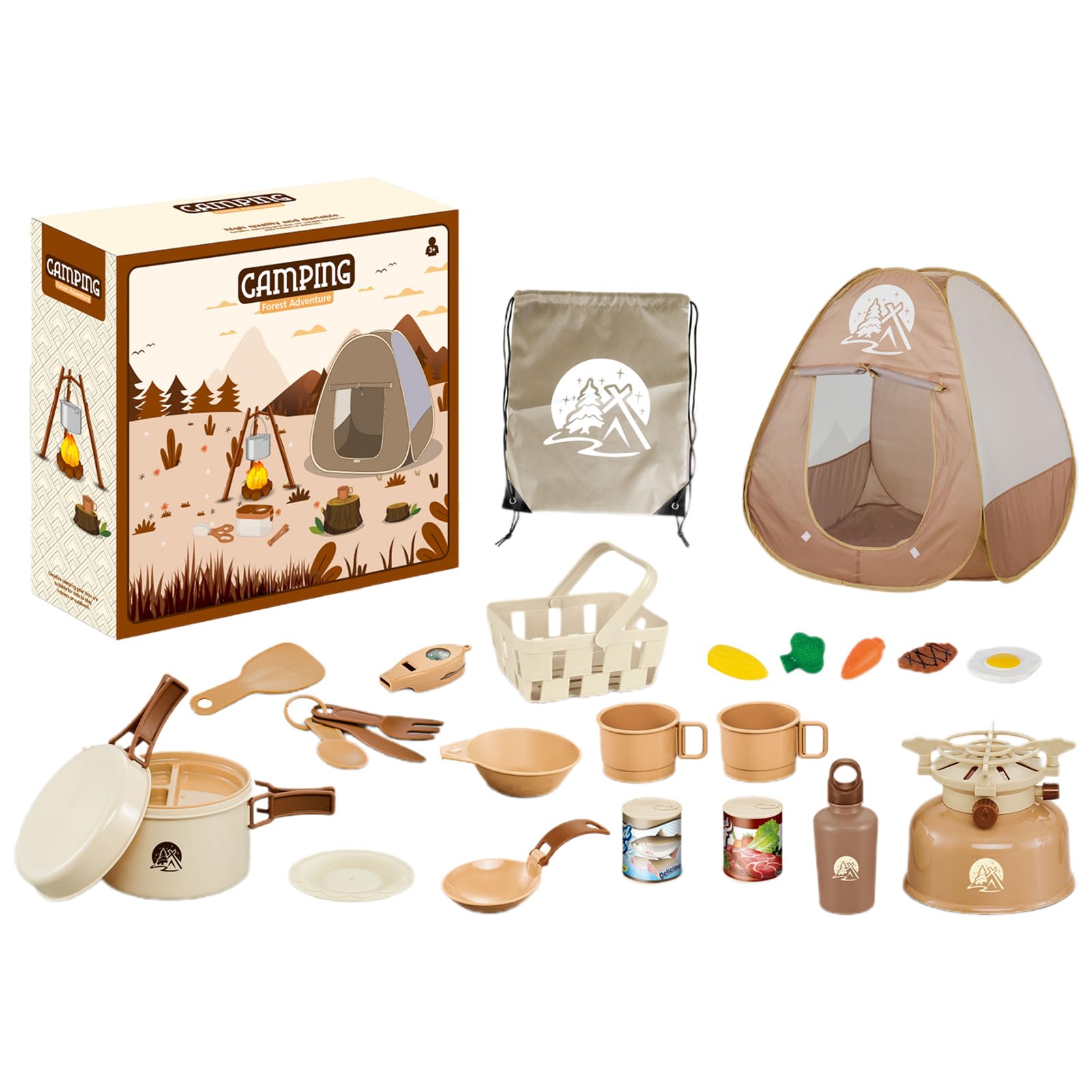 Kit De Camping Para Niños Juego De Juguetes De Camping Para Niños Juegos De Simulación Equipo De Camping Juego De Cocina Camping Para Niños Niñas