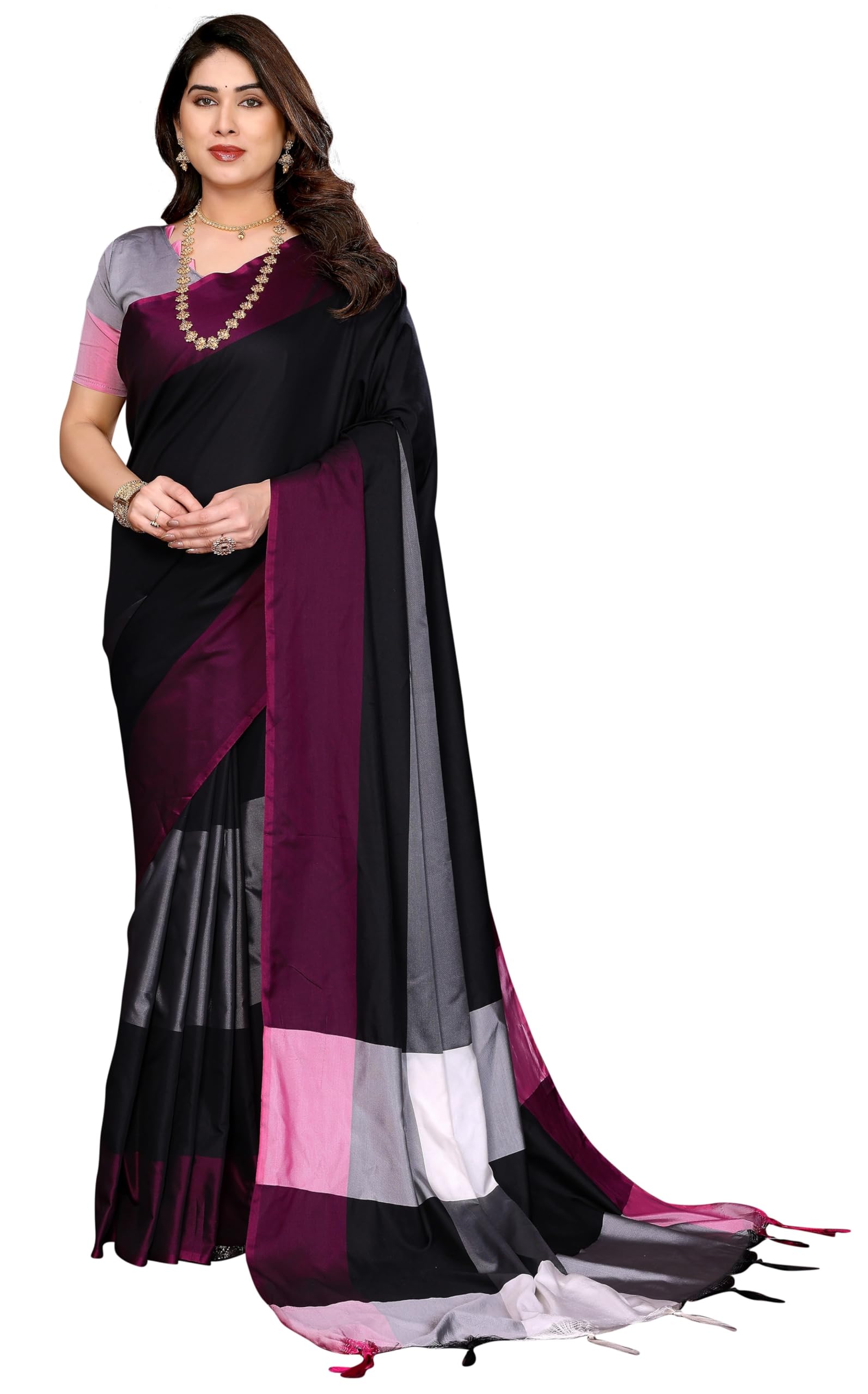 superlaxmi Colorblocked Cotton Silk Saree-picture-45