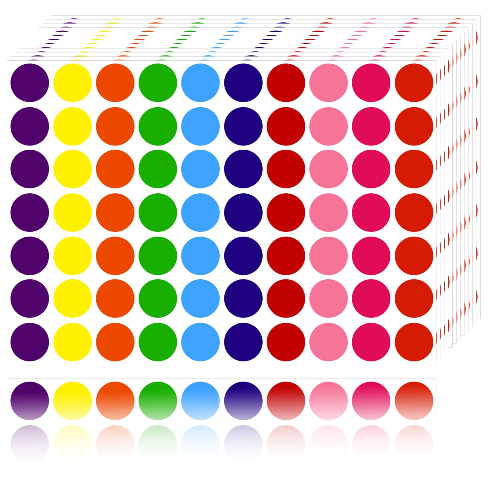 700 Pcs Coloured Round Dot Stickers, 10 Bright Vibrant Colours, 3/4 Inch (19mm) Self Adhesive Labels for Colour Coding, Price Marking, Organising, Decorating for Office, Classroom, Retail & Home Use — image 1
