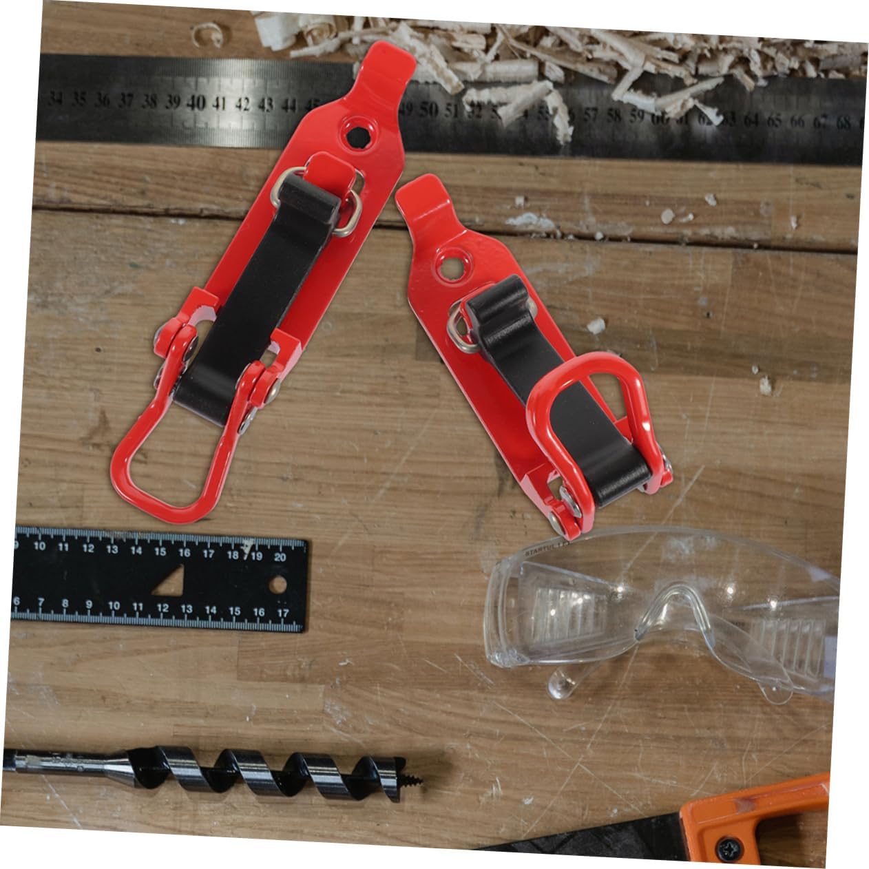 4Pcs Shovel Mount Clamp Kit for Roof Racks Brackets for Car and Boat Versatile Overlanding Tool Holder with Convenient Folding Design