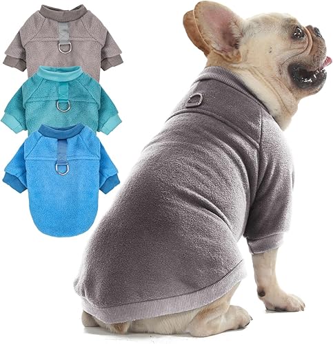 Suéter para perro, ropa para perros y gatos, abrigos para perro, chaqueta para perro con correa de anillo tórico para perros pequeños y medianos y