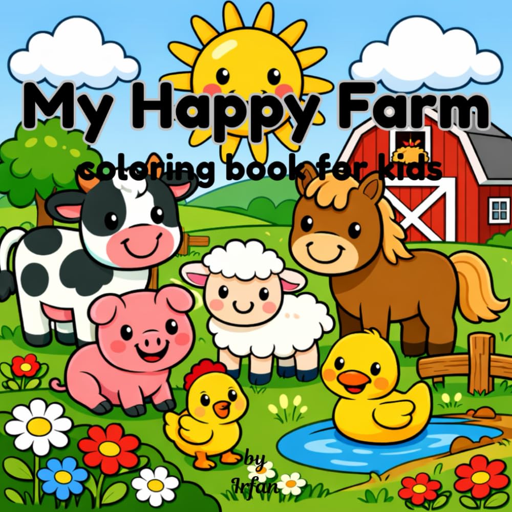 My happy farm: Coloring book for kids