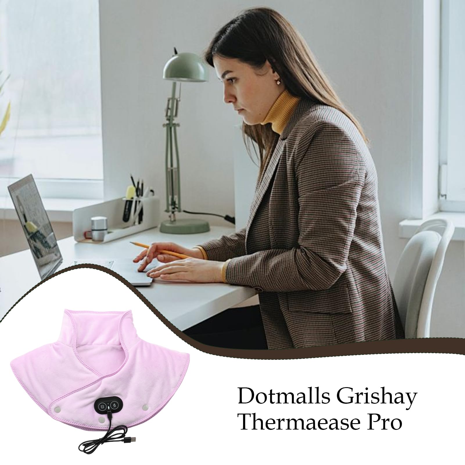 Almohadilla térmica eléctrica para cuello Calentamiento Rápido, Apagado | Envoltura de Cuello Calefactable con 3 Ajustes de Calor Almohadilla de calor rápido, apagado