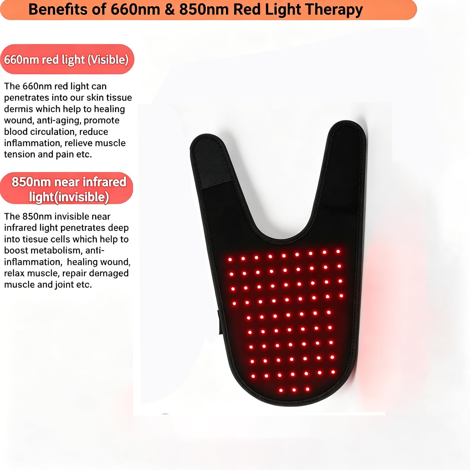 Cinturón Terapia Luz Roja Mascota, Calefacción Infrarroja, Faja Espalda Ajustable 160 LED, Recargable, Temporizador 15 Min, Alivio Dolor Artritis Perros Gatos