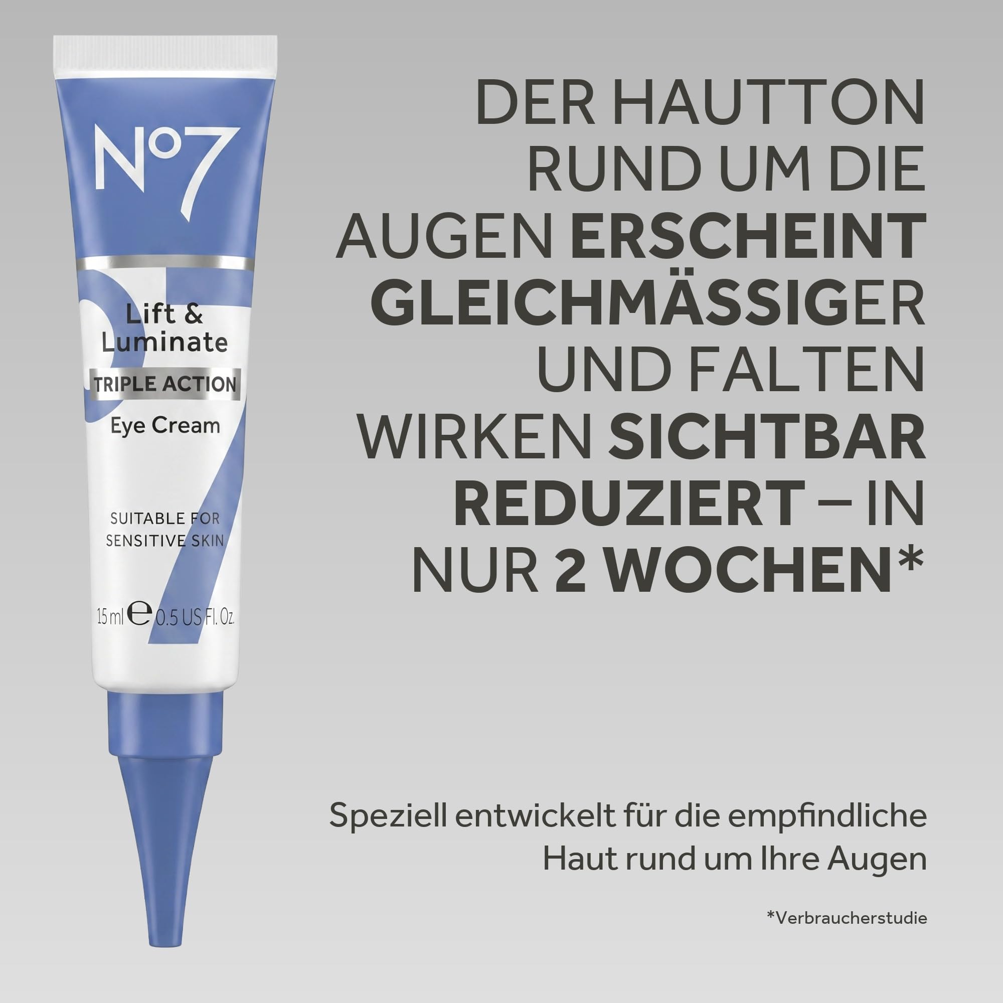 No7 Lift & Luminate Anti-Aging Geschenkset - Hautpflege, 5-teilig | Gesichtsserum 30 ml, Tagescreme 25 ml, Nachtcreme 25 ml, Augencreme 15 ml, Retinol 10 ml, wirkt gegen Falten