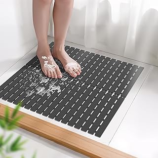 MBOSS Square Shower Mat for Inside Bathroom, Non Slip Bathtub Mat, 24 X ...