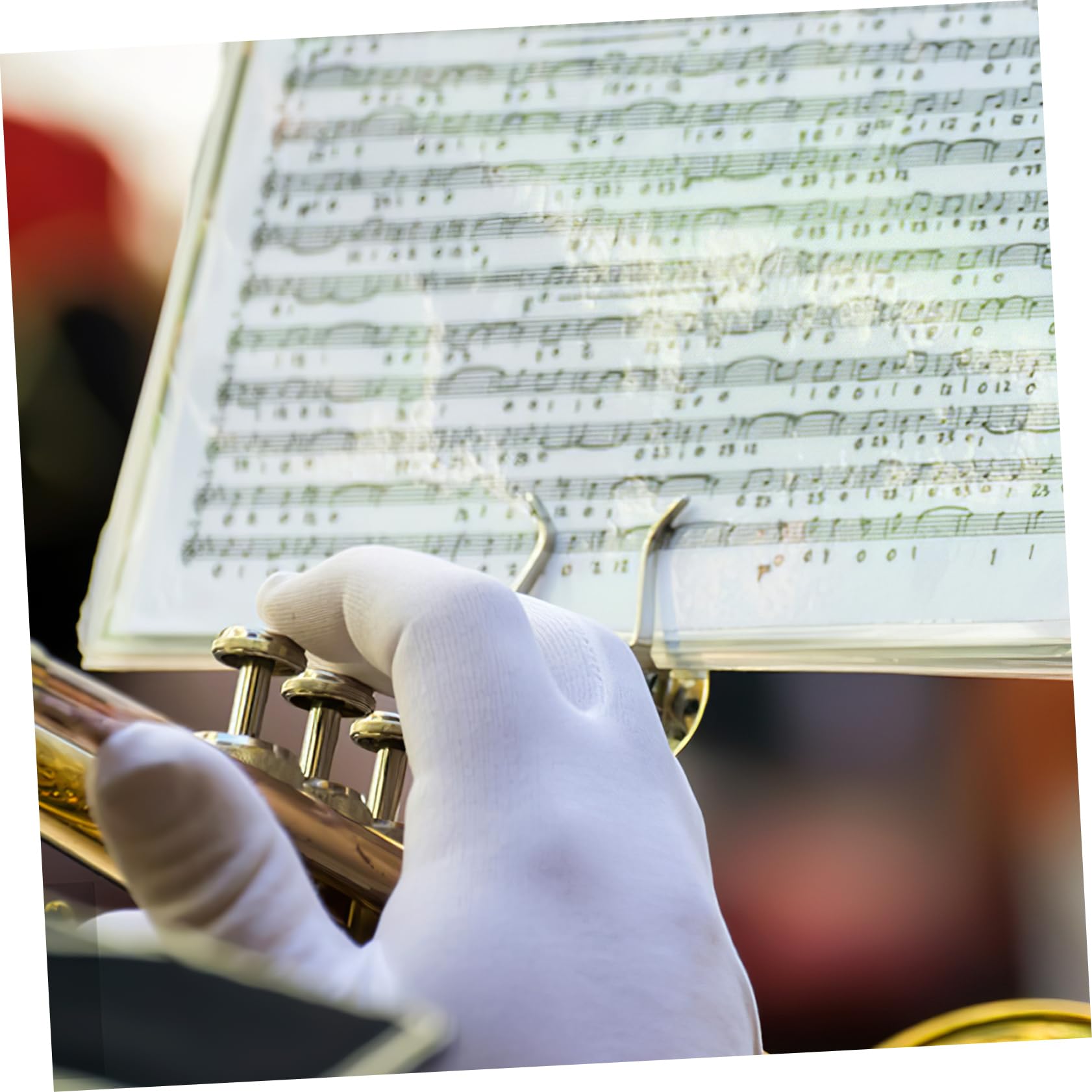 DECHOUS Trombone Flip Folder with Lyre Clip for Marching Band Durable Music Flip Folder for Trombone Players for Music Storage and Performance