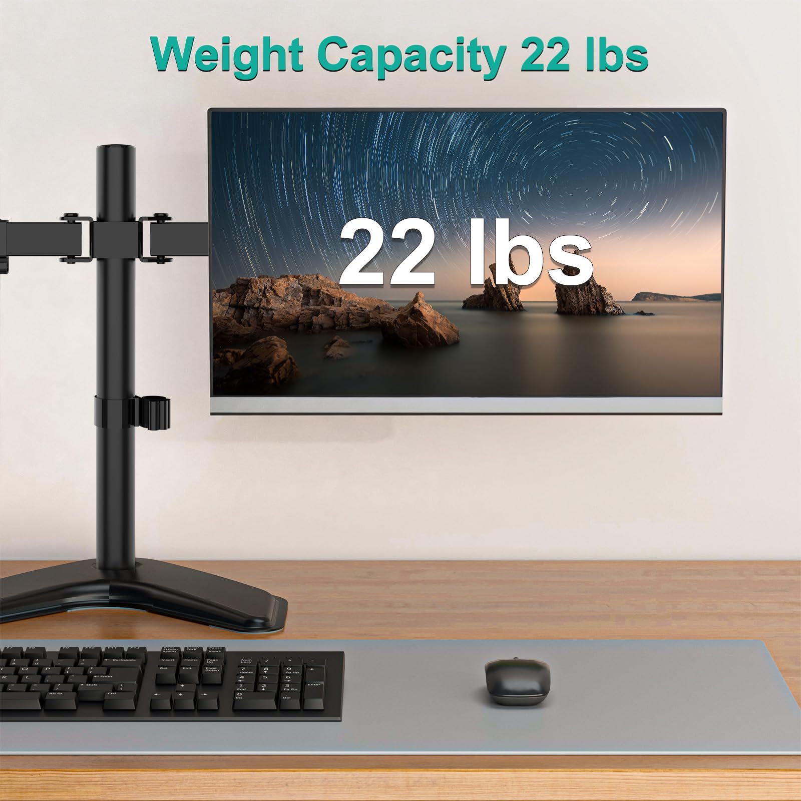 WALI Freestanding Dual Monitor Stand for 13-27 inch Screens, 22 lbs per Arm — Amazon image 7