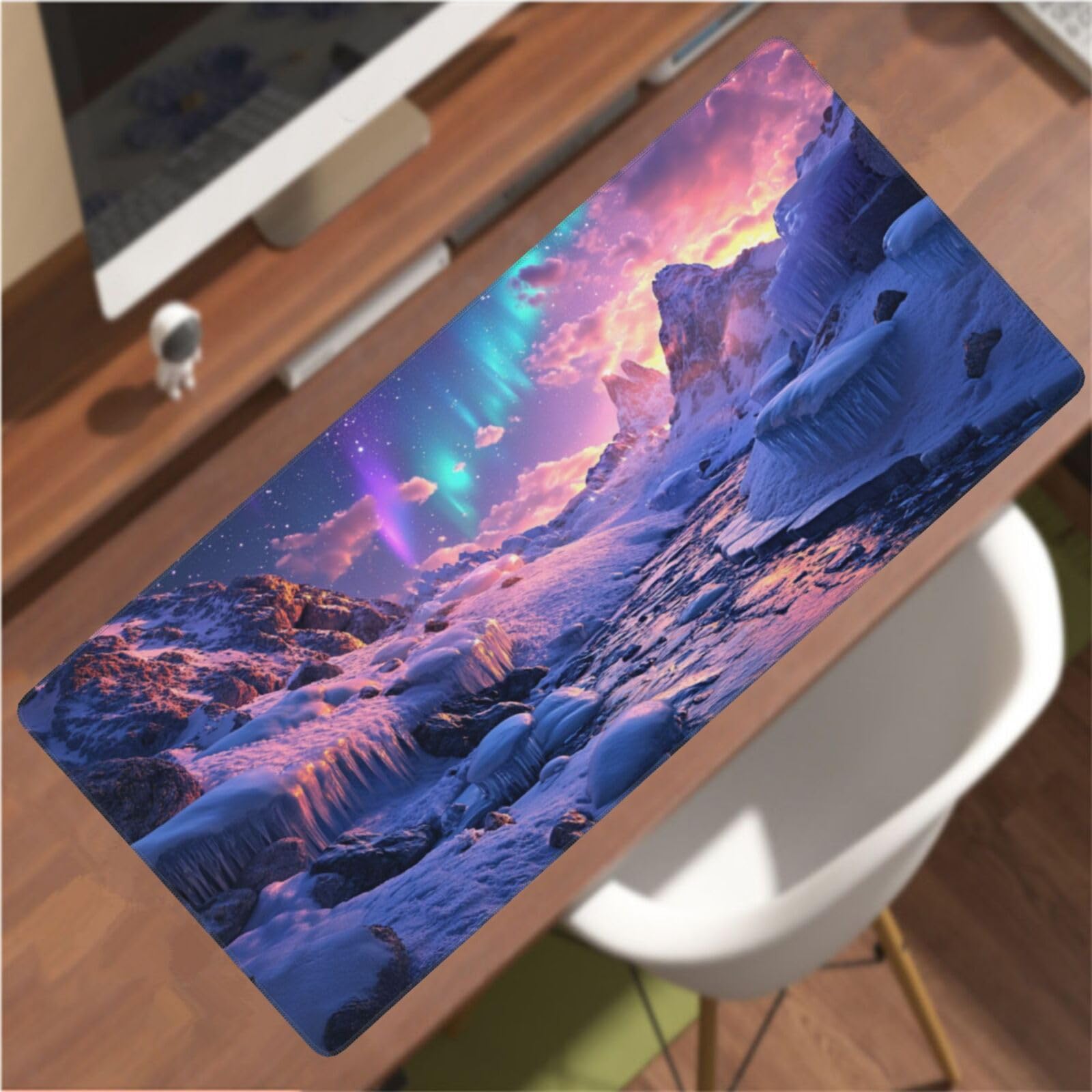 Aurora Duża podkładka pod mysz górską XXL 1200 x 600 x 4 mm, akcesoria dla graczy, podstawa antypoślizgowa i gładka powierzchnia, poprawia szybkość i precyzję dla gracza-GZ942