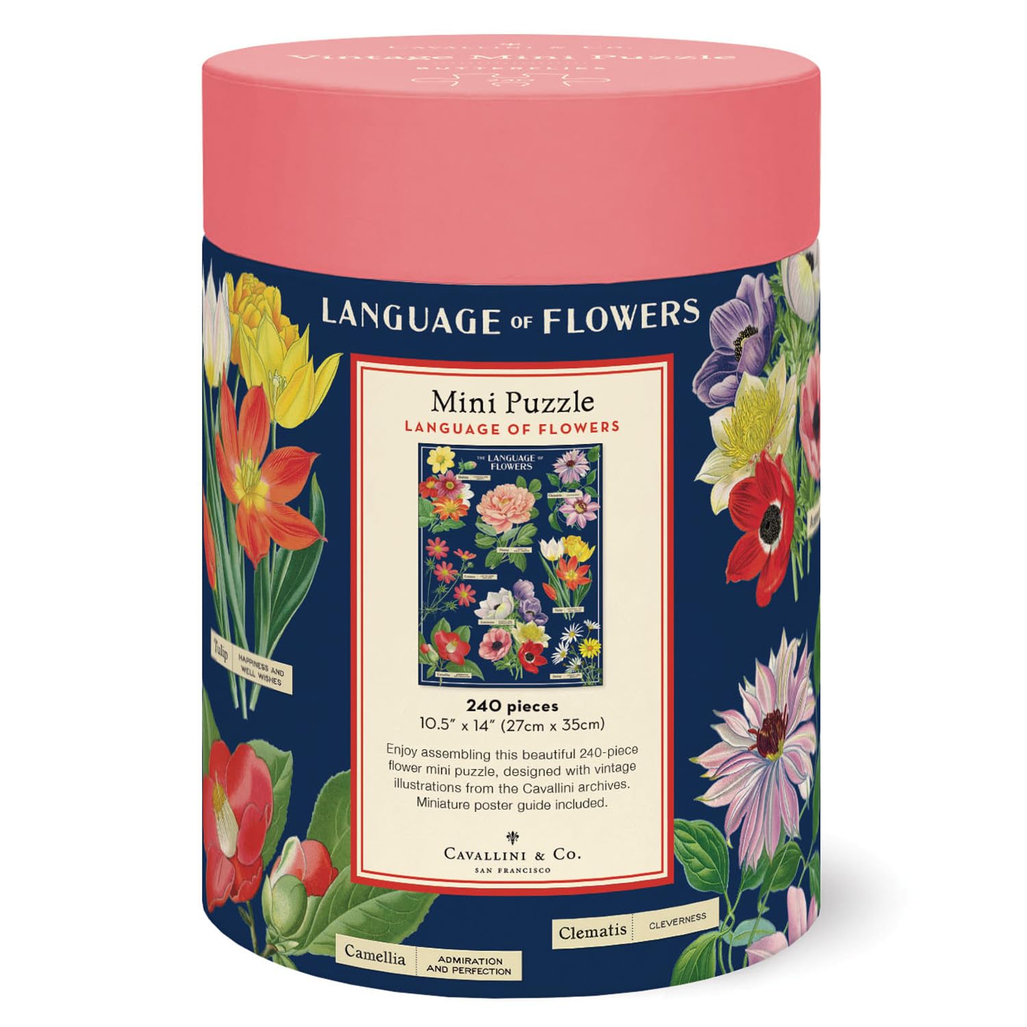 Amazon.com: Cavallini 240 Piece Puzzle, Language of Flowers
