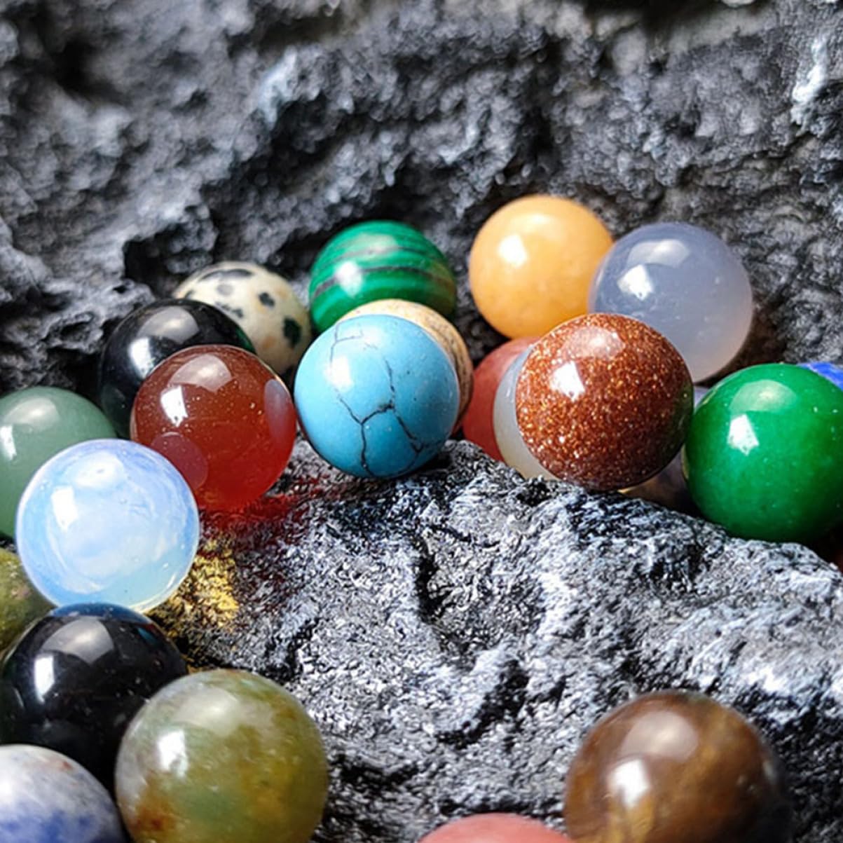 NUOBESTY 200stücke Kristall Spacer Perlen Für Schmuckdesign Bastelperlen Verschiedenen Farben Für Armbänder Und Kreative Projekte Einfach Auffädeln Und Gestalten