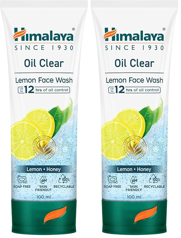 Himalaya Oil Control Lemon Face Wash com limão e mel, 2 unidades de 150 mL
