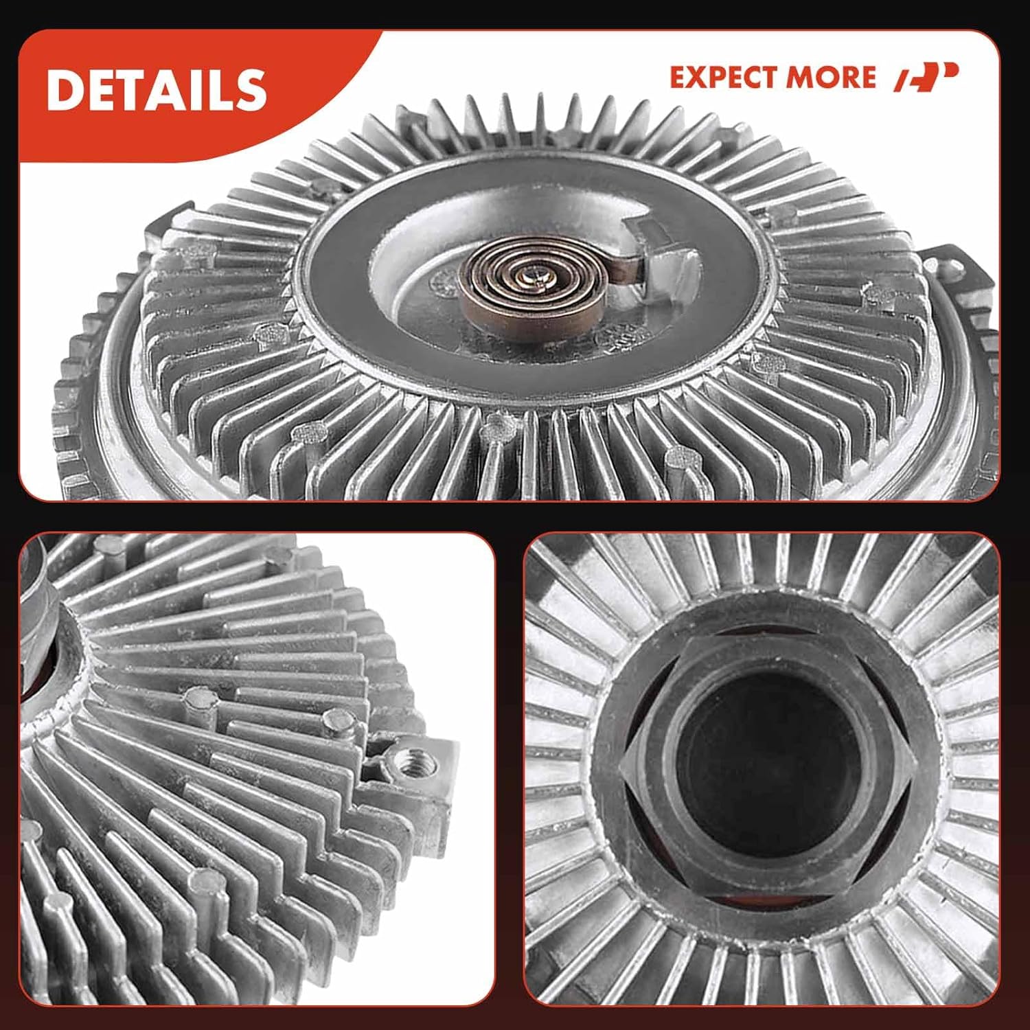 A-Premium Engine Cooling Fan Clutch Compatible with BMW 530i 540i 740i 740iL 750iL 840Ci 850Ci 850CSi 850i, 3.0L 4.0L 4.4L 5.0L 5.4L 5.6L, Replace# 11521723829, 11521745134