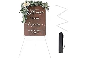 DANMO Instant Display Wedding Sign Poster Easel for Floor or Table