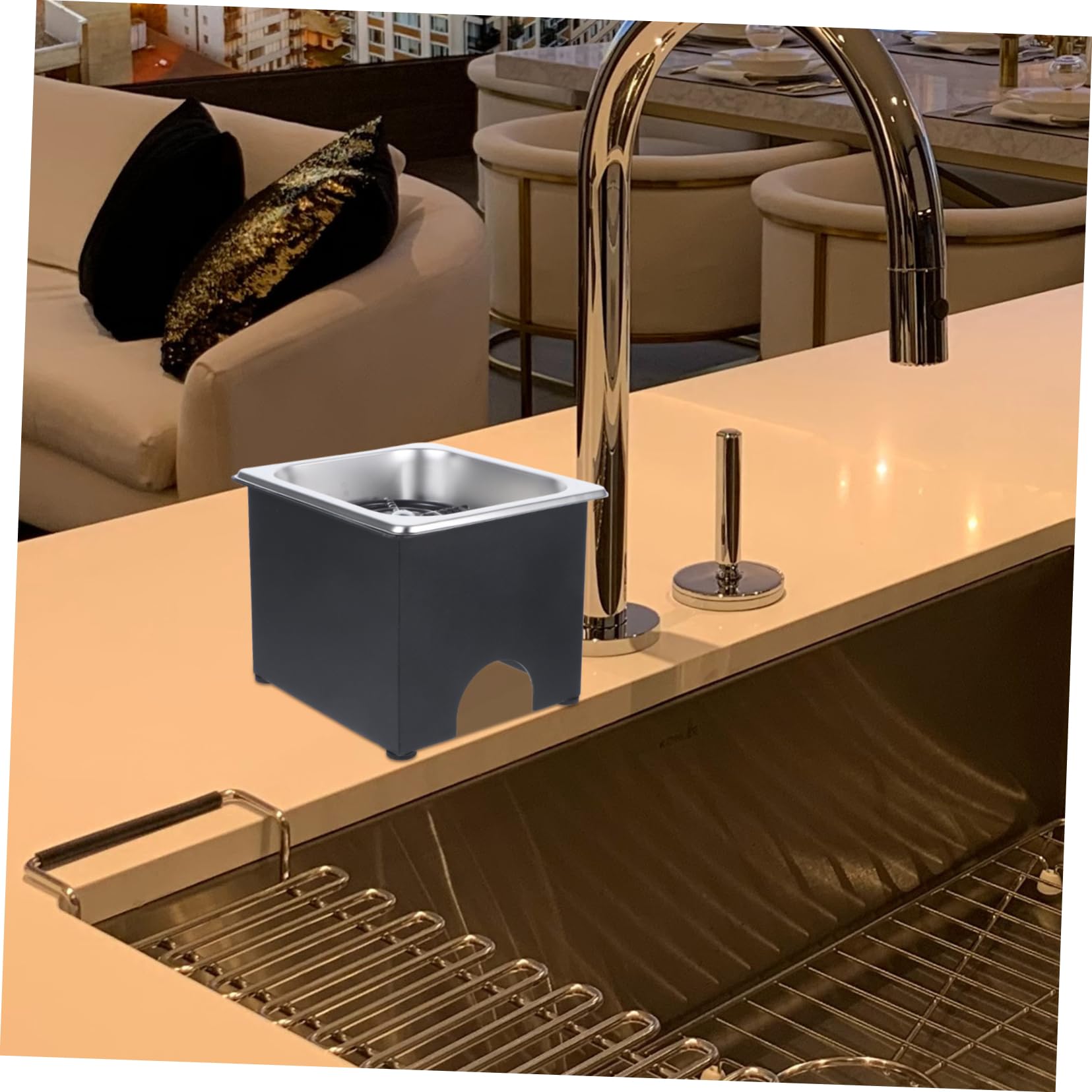 Uonlytech Sciacquabicchieri per Bottiglie di Vetro da Bar Utilizzabile per Bar e Uso Domestico Sciacquabicchieri Automatici in Acciaio Inox Risparmia e Fatica Risciacqua Residui Rapidamente