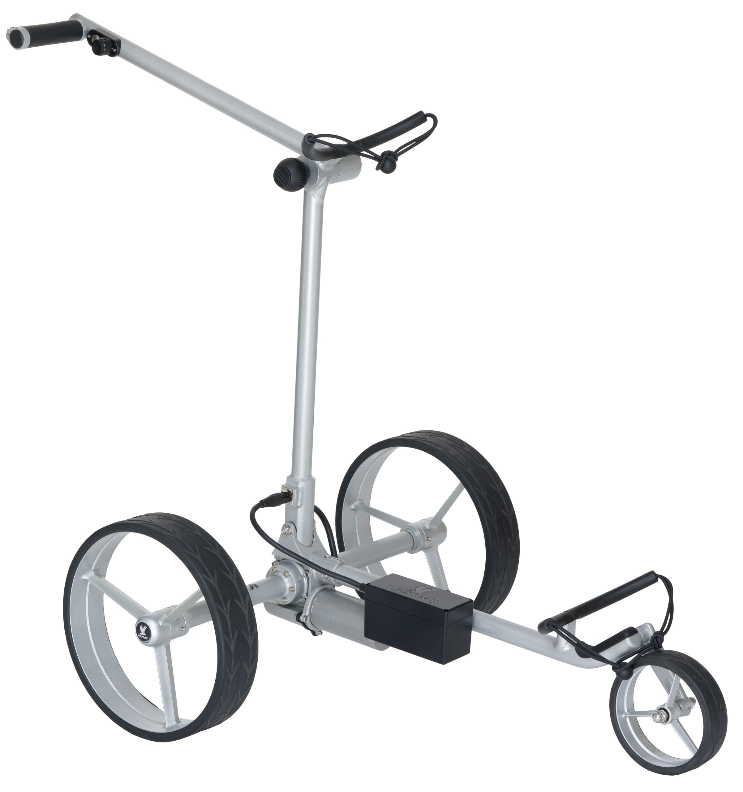 Leisure Golf Elektro Golftrolley Figus mit Bergbremse und Distanztimer, mit Zubehörpaket. Preis/Leistungs Top