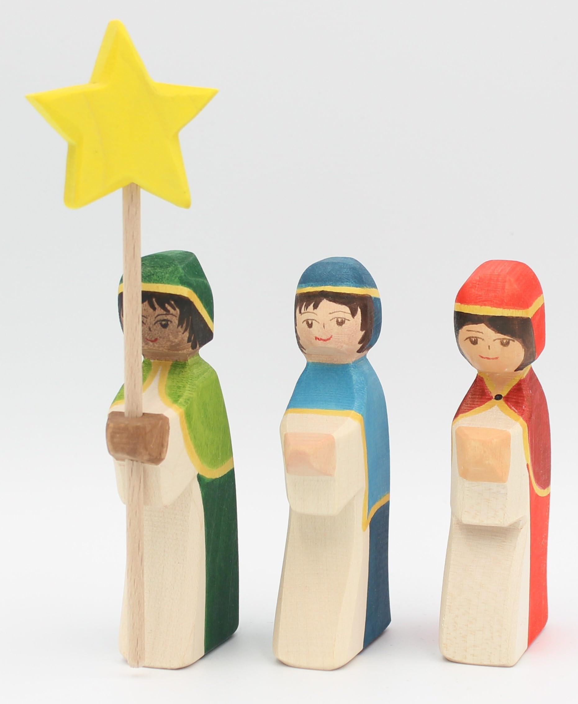 Holzspielwaren Ackermann Sternsinger aus Holz handgefertigte Holzfiguren (100% ökologisch)