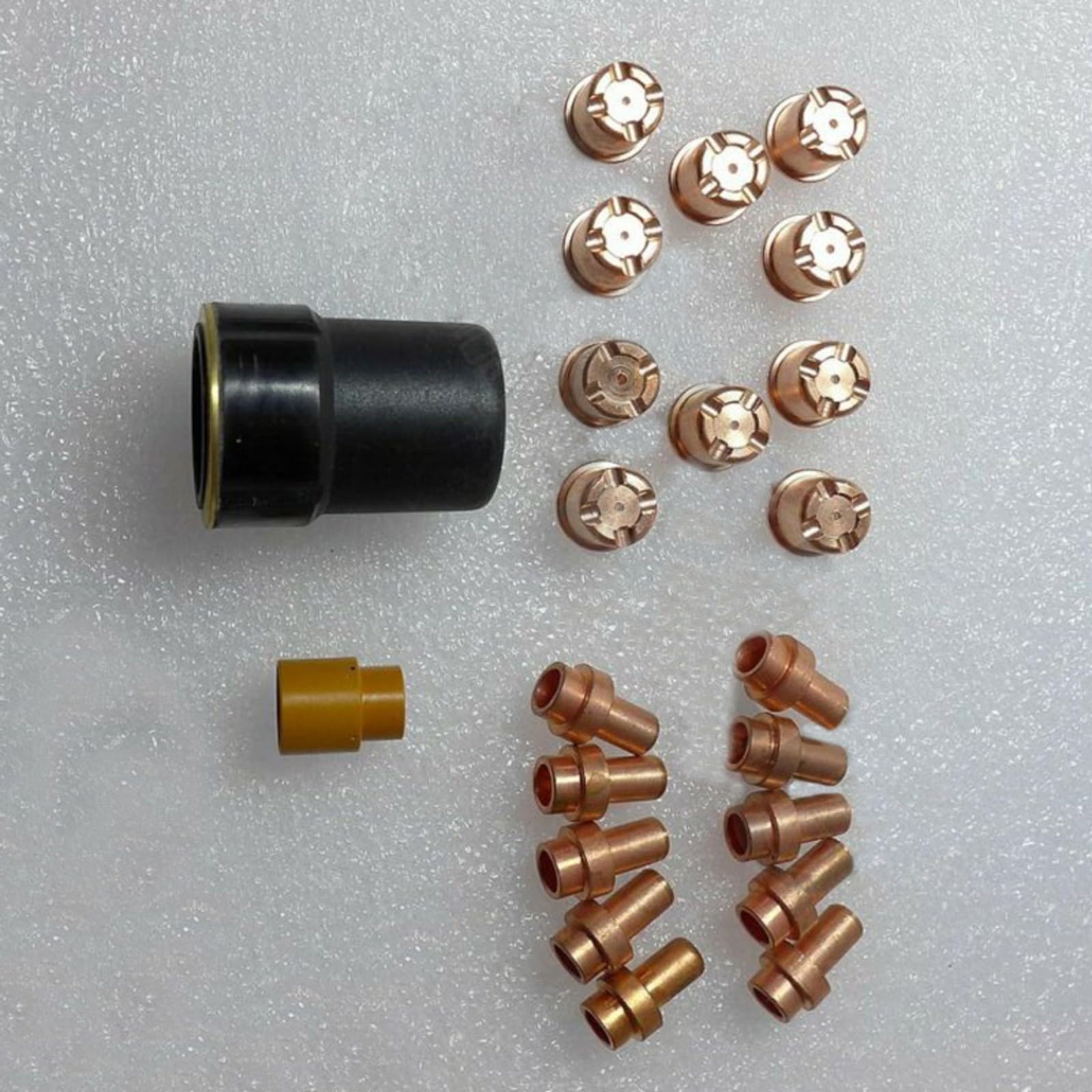 Set di 22 bruciatori da taglio al plasma P50 CB50 LT50 40A con 10 ugelli e 10 elettrodi, tappo di protezione e anello girevole per macchine da taglio al plasma