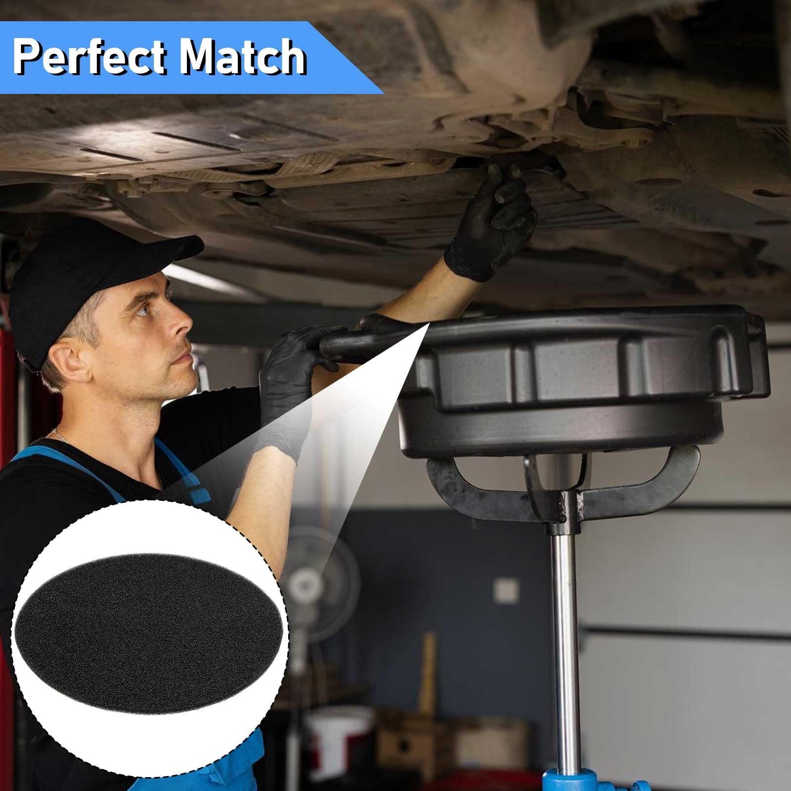 4Pcs 15in Oil Drain Splash Pad,Black Round Heat