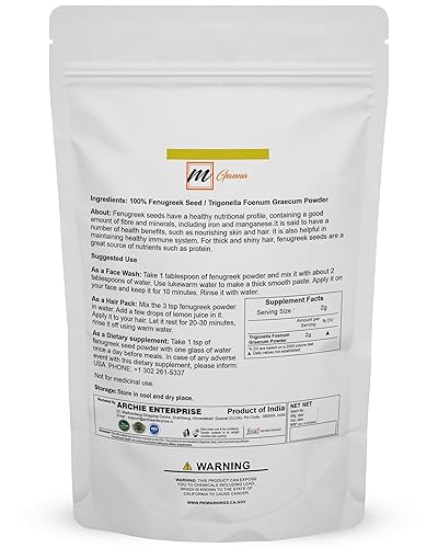Miniatura 2 de mGanna Polvo de semilla de fenogrecotrigonella foenum graecum 100% natural para un cuerpo fuerte y saludable, piel suave y cabello sedoso brillante,