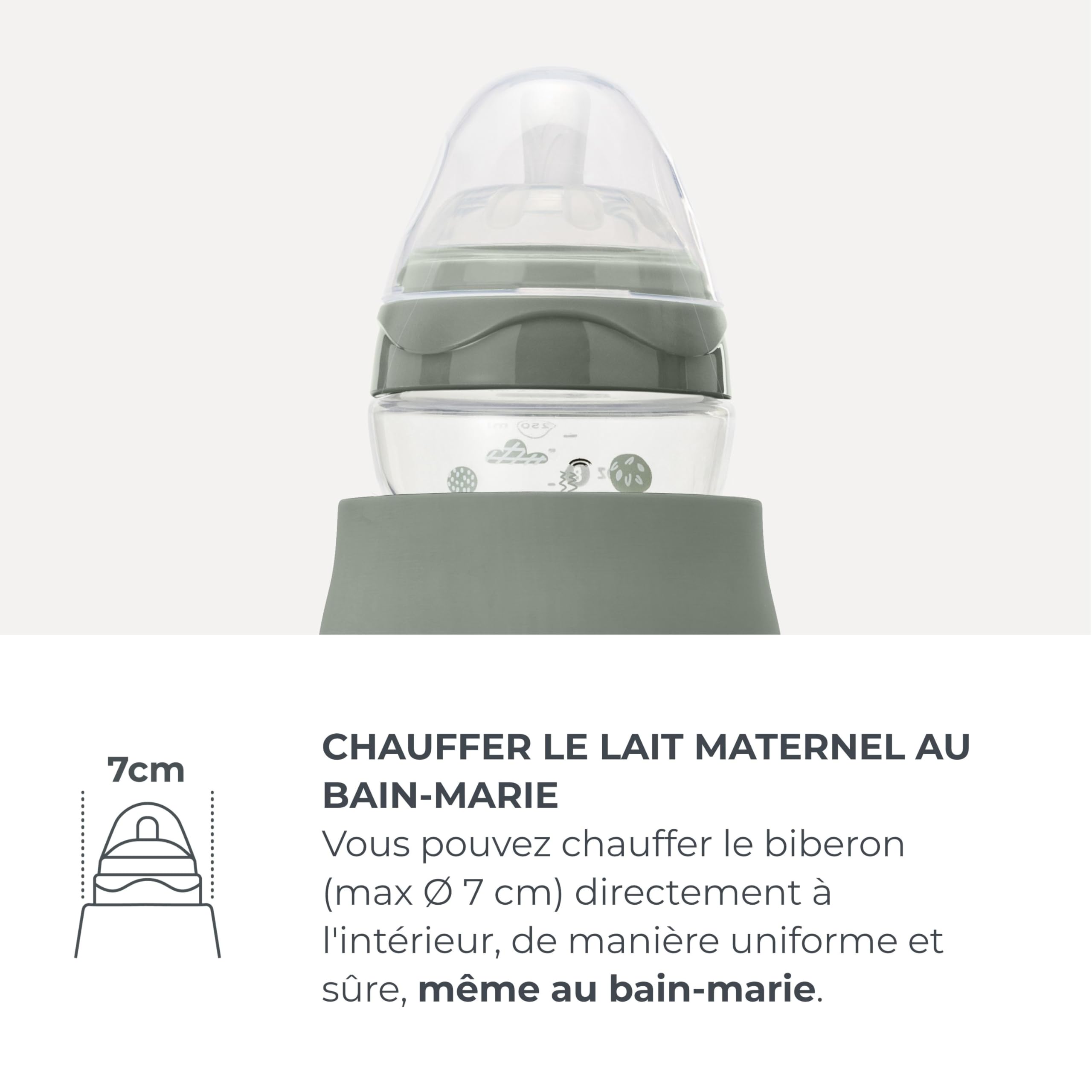 Nuvita 1190 Chauffe Biberon 500 ml – Chauffe-biberon sans fil avec batterie rechargeable, 3 températures sélectionnables 37 °C/55 °C/100 °C, maintient au chaud jusqu'à 12 heures