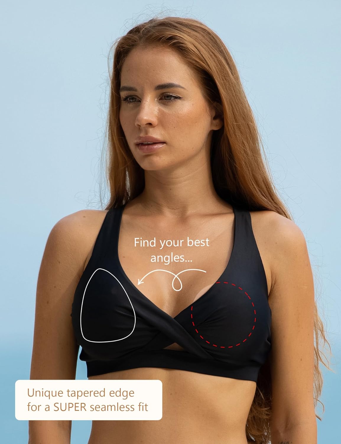 Nipple Covers for Women, Reusable Adhesive Silicone Bra Pasties for Bikini Swim,Strapless Dress - Image 3