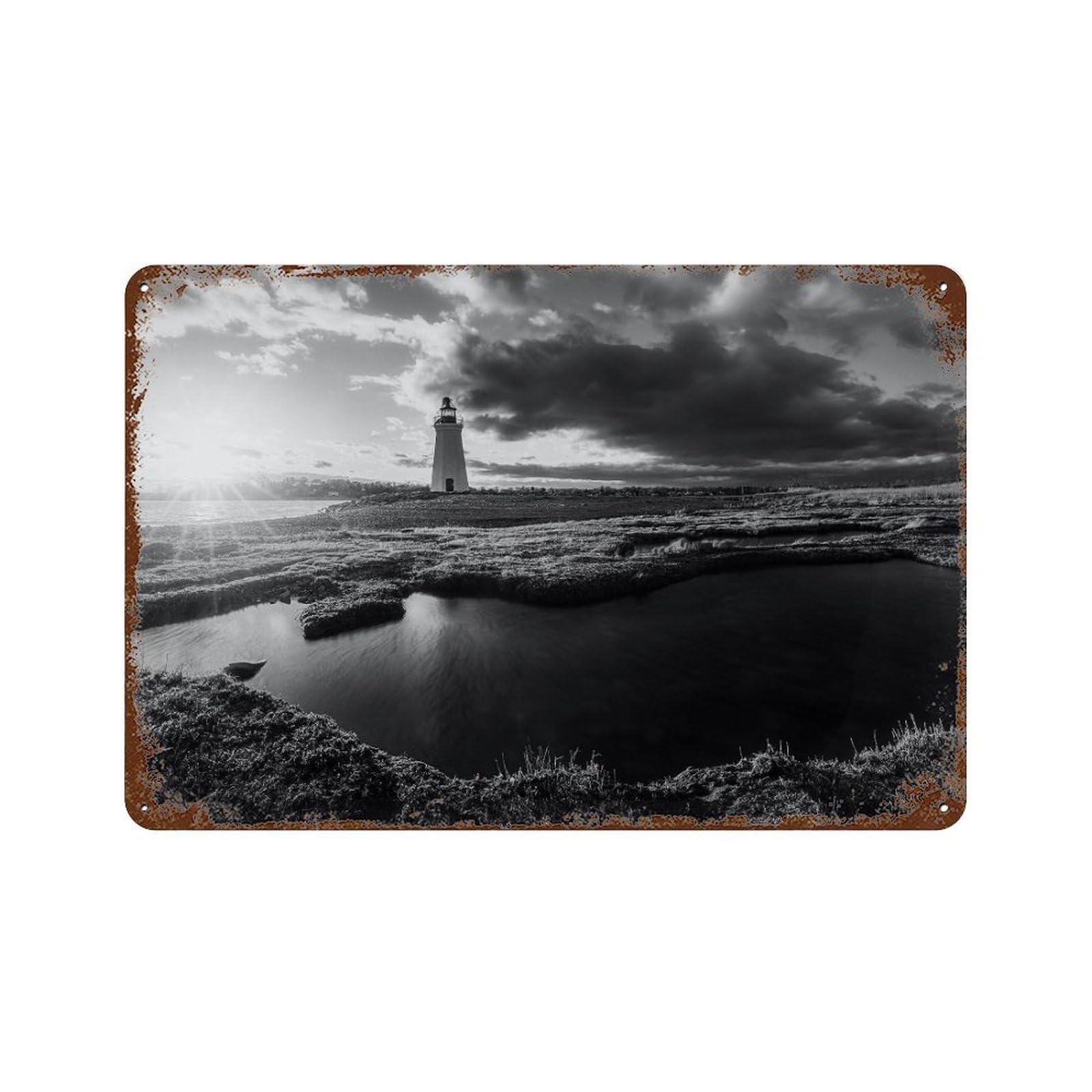 xiaoxiaoshen Black And White Connecticut Photo Decor Wall Decor Art Metal Tin Poster Modern Home Decor Art Home Bar Shop Decorations Vintage Sign 20x30cm