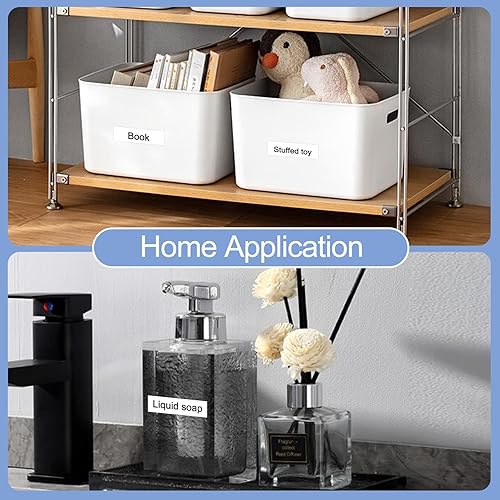 Miniatura 7 de Womiten Paquete de 5 cintas M de 0.47 pulgadas 0.47 M-K231s compatibles con cinta Brother M de 0.472 in 0.47 blanco M-k231 MK-231s, negro sobre