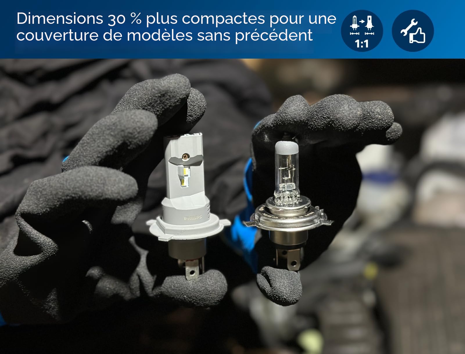 Philips Ultinon Pro6000 Boost gen3 Direct-fit H4 LED | lampe de phare avec homologation routière*, lumière +450 % plus brillante**