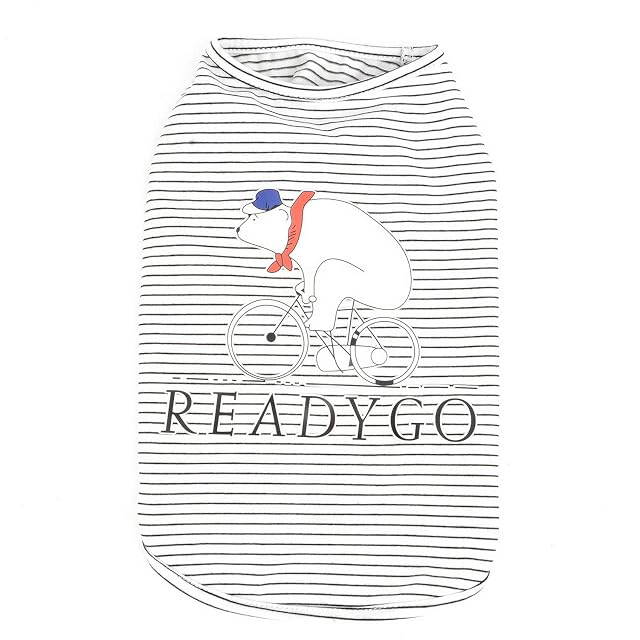 Foto 2 de 8 de Zunea Camisetas para perros pequeños Chico Chaleco a rayas Verano Tank Top Ropa de Cachorro Mascota Gatos…