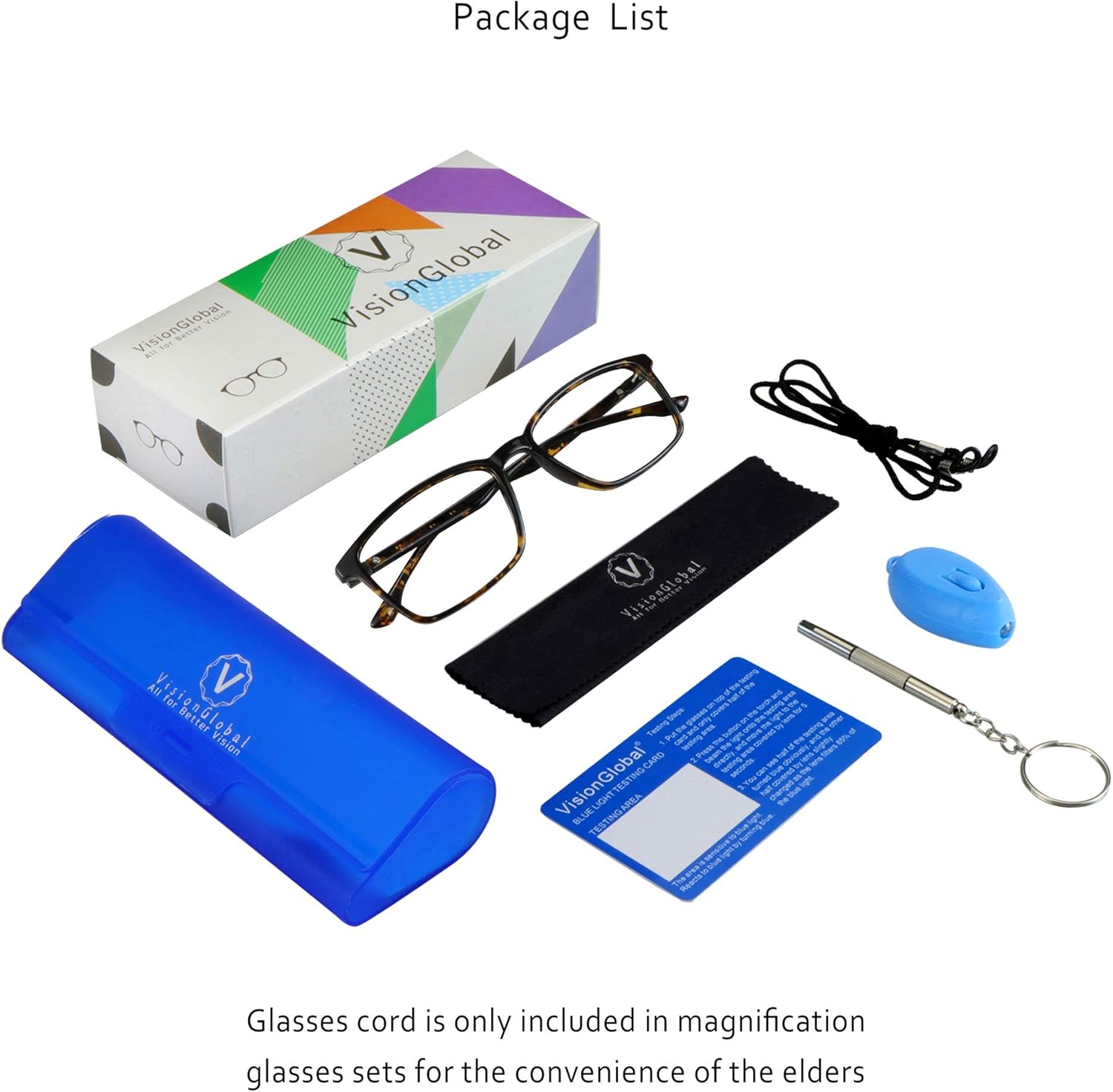 VisionGlobal Blue Light Blocking Glasses for Women/Men, Anti Eyestrain, Stylish Square Frame, Anti Glare - Image 7