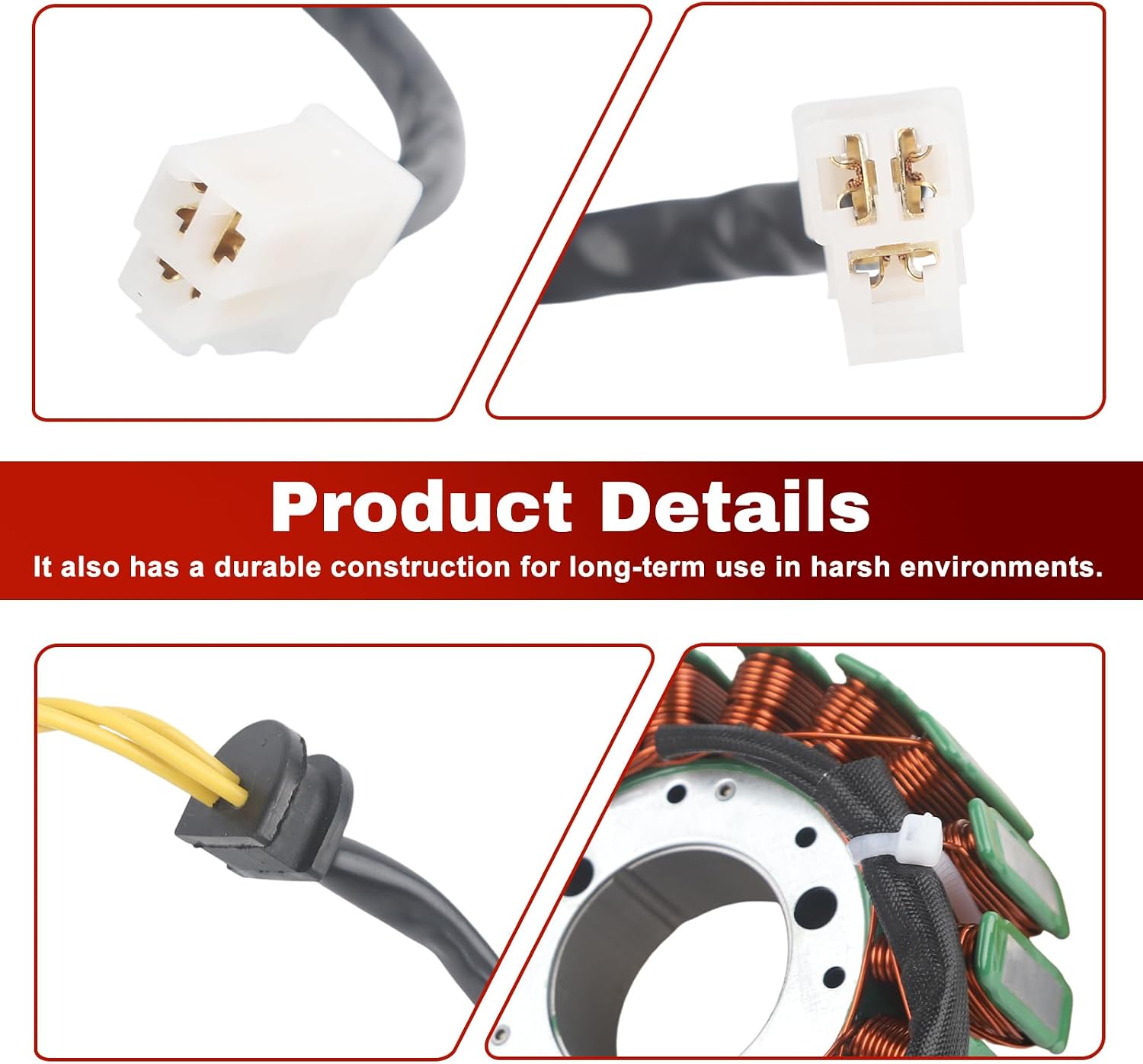 Stator Assembly Compatible with GSXR 1000 2001-2004, GSXR 1000Z 2003-2004, GSX-R600 2001-2003 Motorcycle,GSX-R750 2000-2003,31401-35F10 31401-40F00 31401-18G00