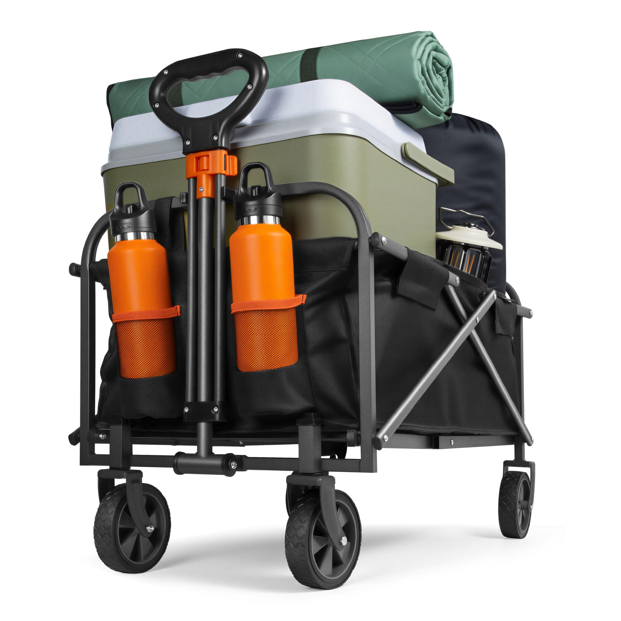 Vonhaus  Black  Folding Garden Trolley in Size 70l, Sports Direct