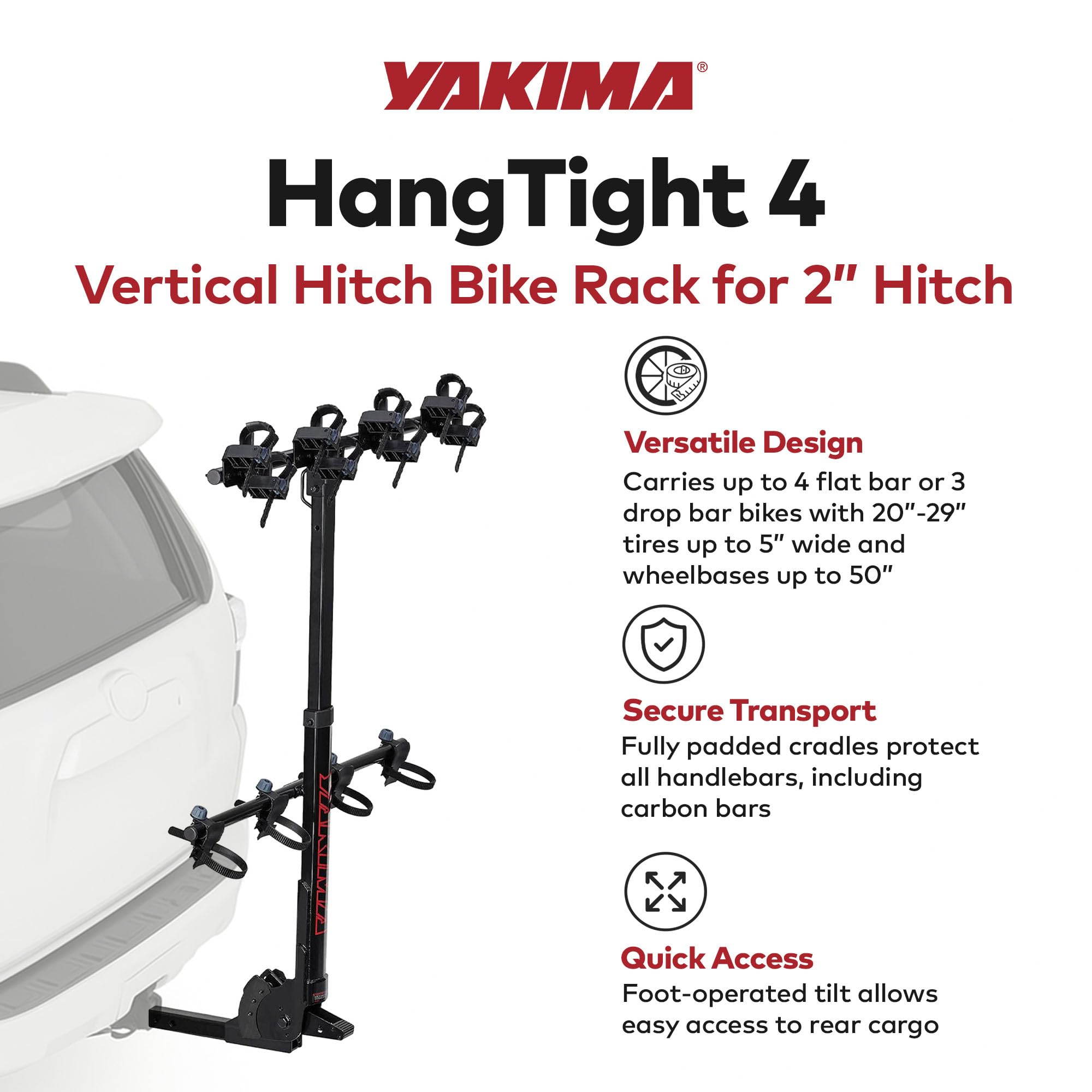 Amazon.co.jp: サイクルキャリア 4台積み HangTight 4 ハングタイト4 2 