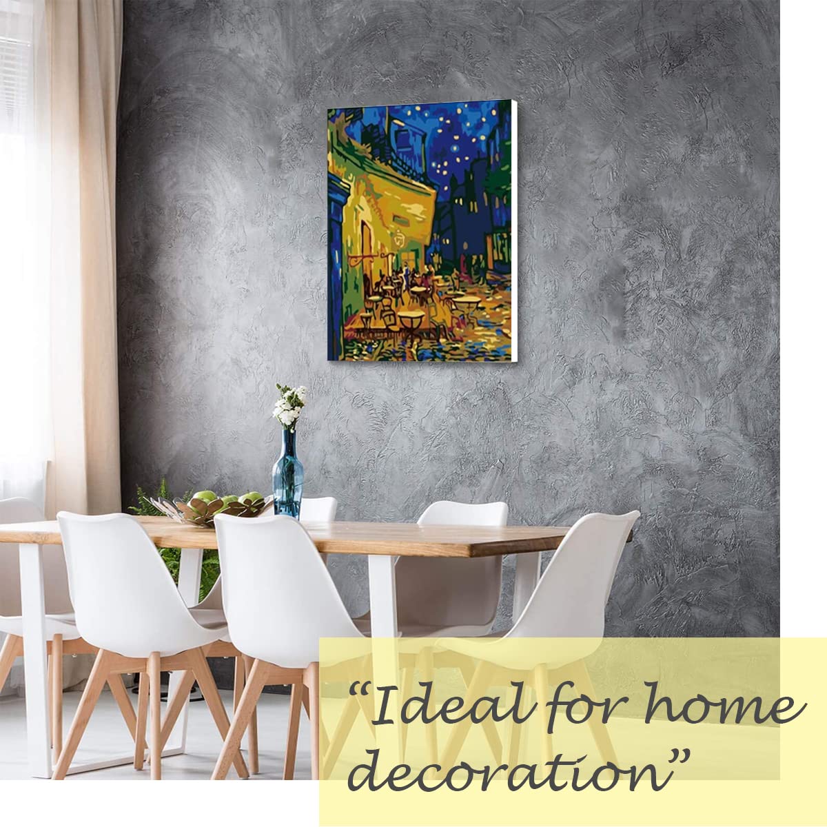 Kit Peinture Par Numéros NANSUGUR 40x50cm | 24 Couleurs Toile Lin Adultes Enfants