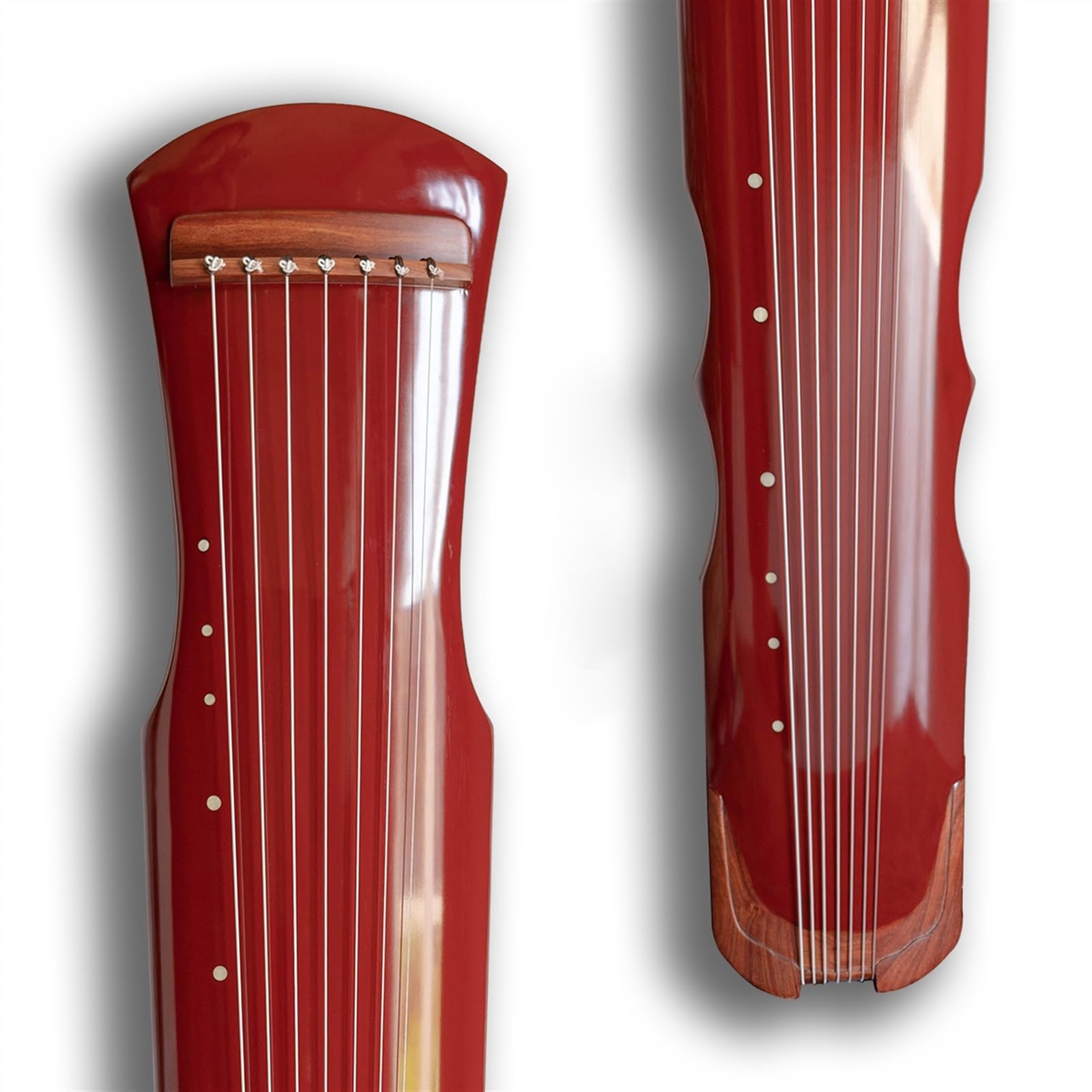 Guqin Rosso Stile Di Gioco Per Principianti Ingresso Lacca Fatta A Mano Vecchio Strumento Musicale Di Lira Di Abete Professional Guqin (Color : 02)