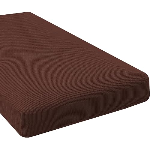 H.VERSAILTEX Super Stretch Individual Chaise Cover Sectional Couch Covers for L Shaped Sofa Both Left/Right Featuring Thick Jacquard Textured Twill Fabric (1 Piece Chaise Cover Large, Burnt Brick)