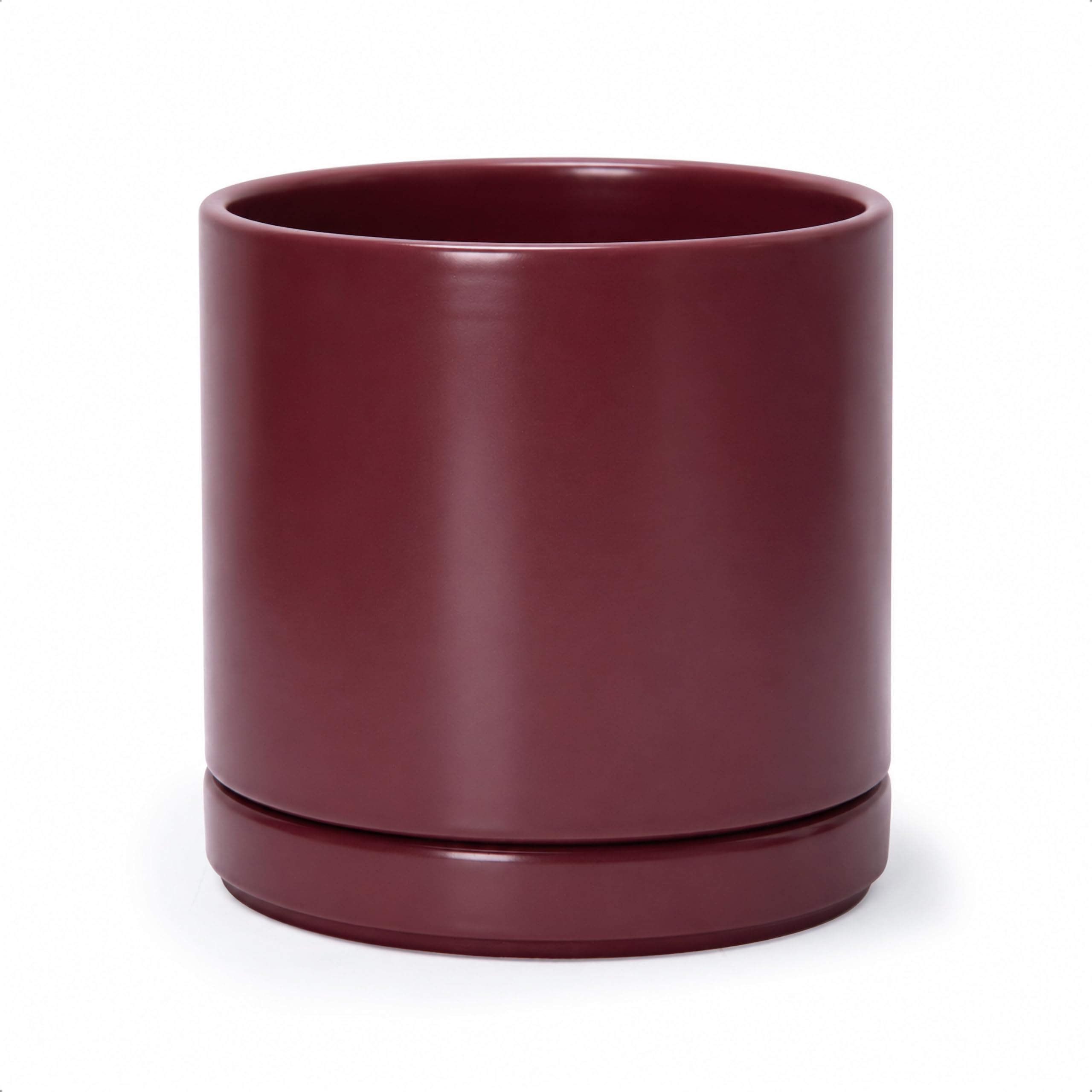 D'vine Dev 8 Inch Ceramic Planter Pot, Cordovan, 94-O-D-4
