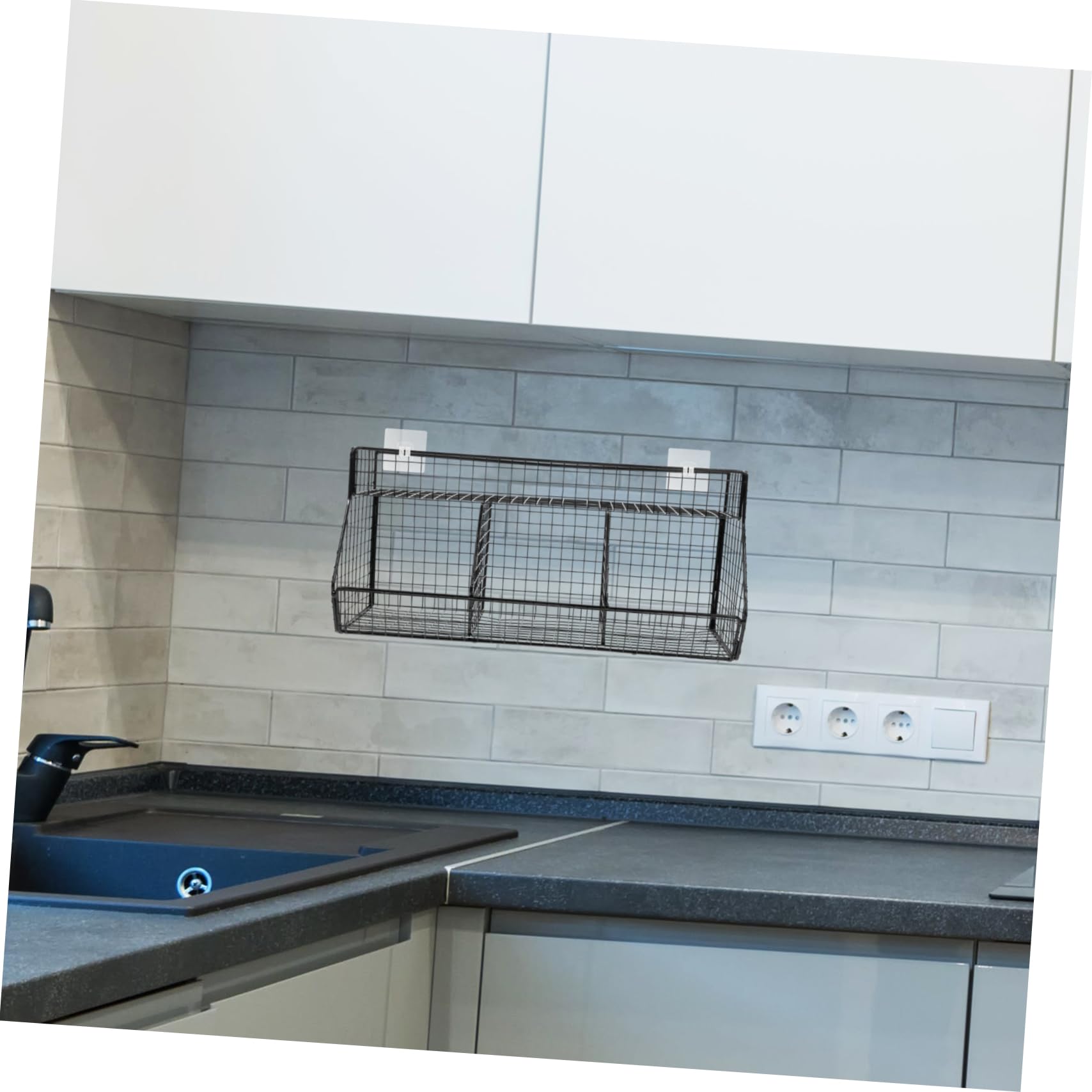 Ciieeo Cesta De Pared Para Cocina Cesta De Almacenamiento De Jengibre Ajo Y Cebolla Organizador Colgante De Alambre Para Frutas Y Verduras De Montaje En Pared 15.35 X 6.81 X 5.11 in