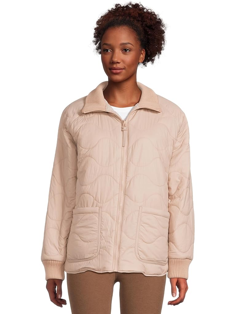 White Beyond Yoga Reversible Quilted Jacket