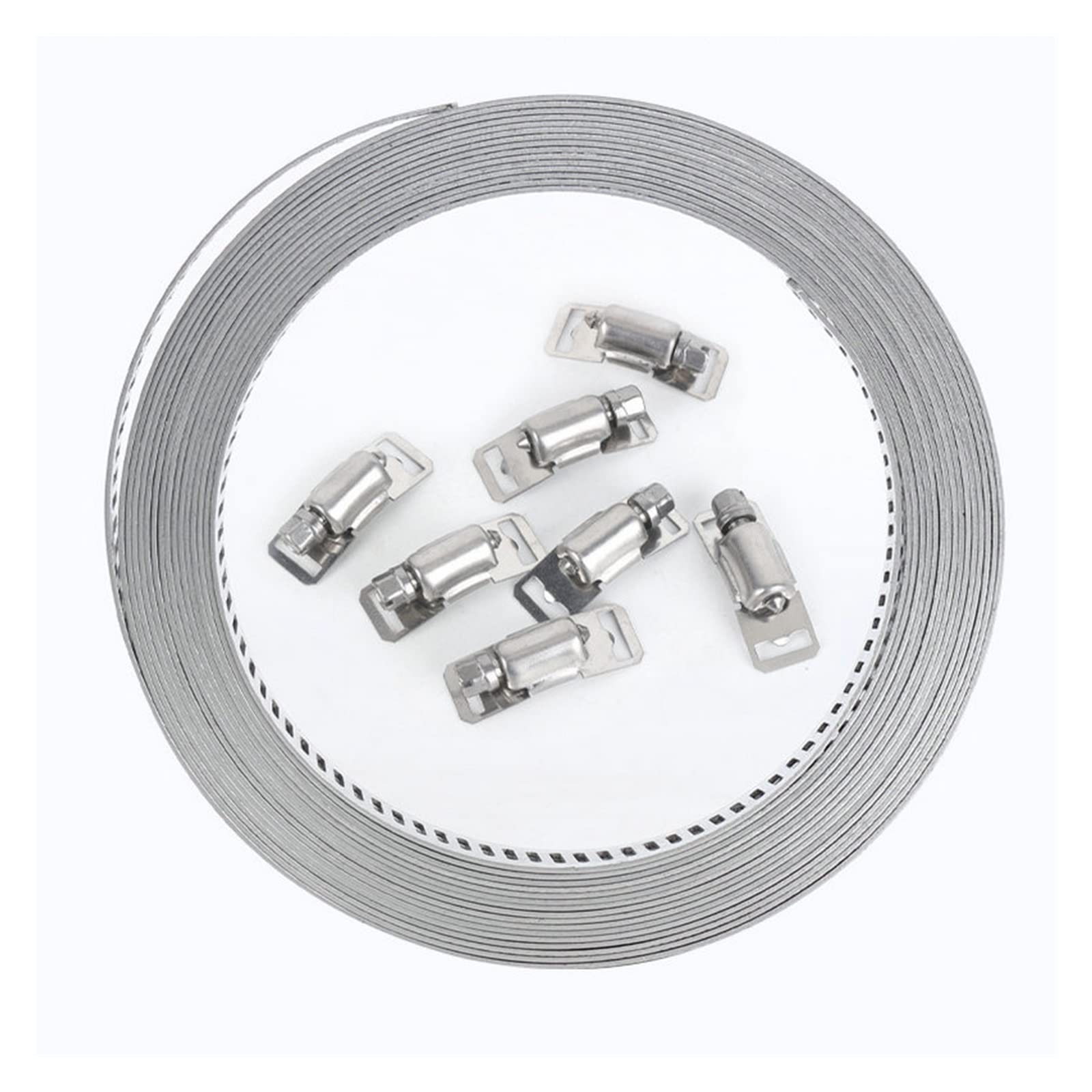 Générique yaoqijie 12.7 MM Largeur Acier Inoxydable 304 Collier de Serrage à vis sans Fin Sangle de Serrage avec Attaches réglable Bricolage Tuyau Collier de Serrage Collier de Serrage Lasting