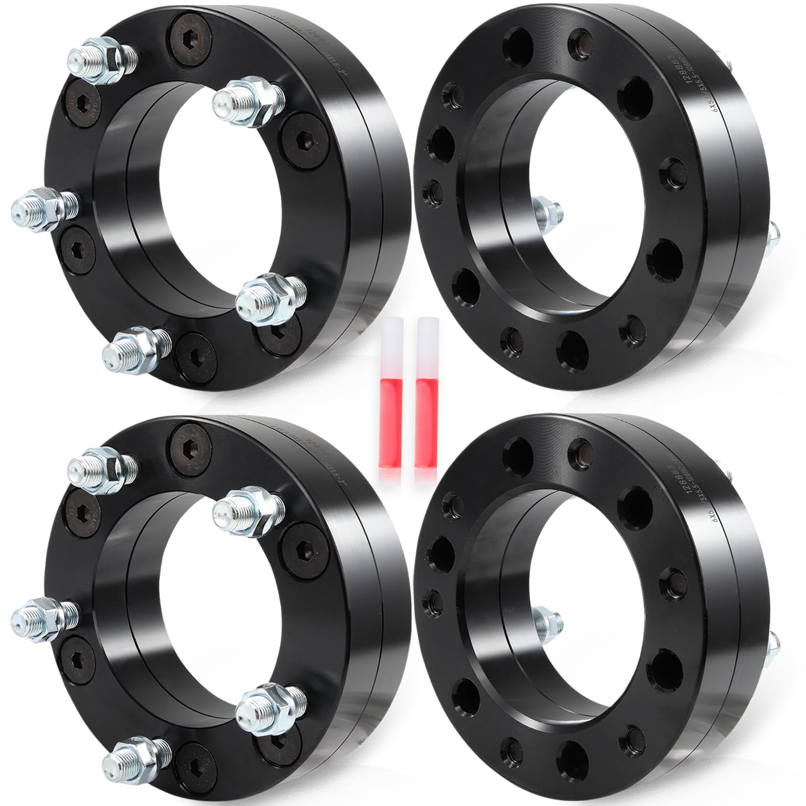 SCITOO 2Pcs Wheel Adapters 2" 6x5.5 to 5x5.5 Bore 108mm for Chevy