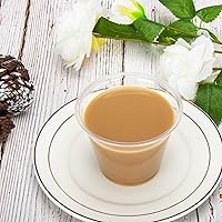 Vista 7 de TashiBox Vasos de plástico desechables de 9 onzas, 100 unidades, transparente