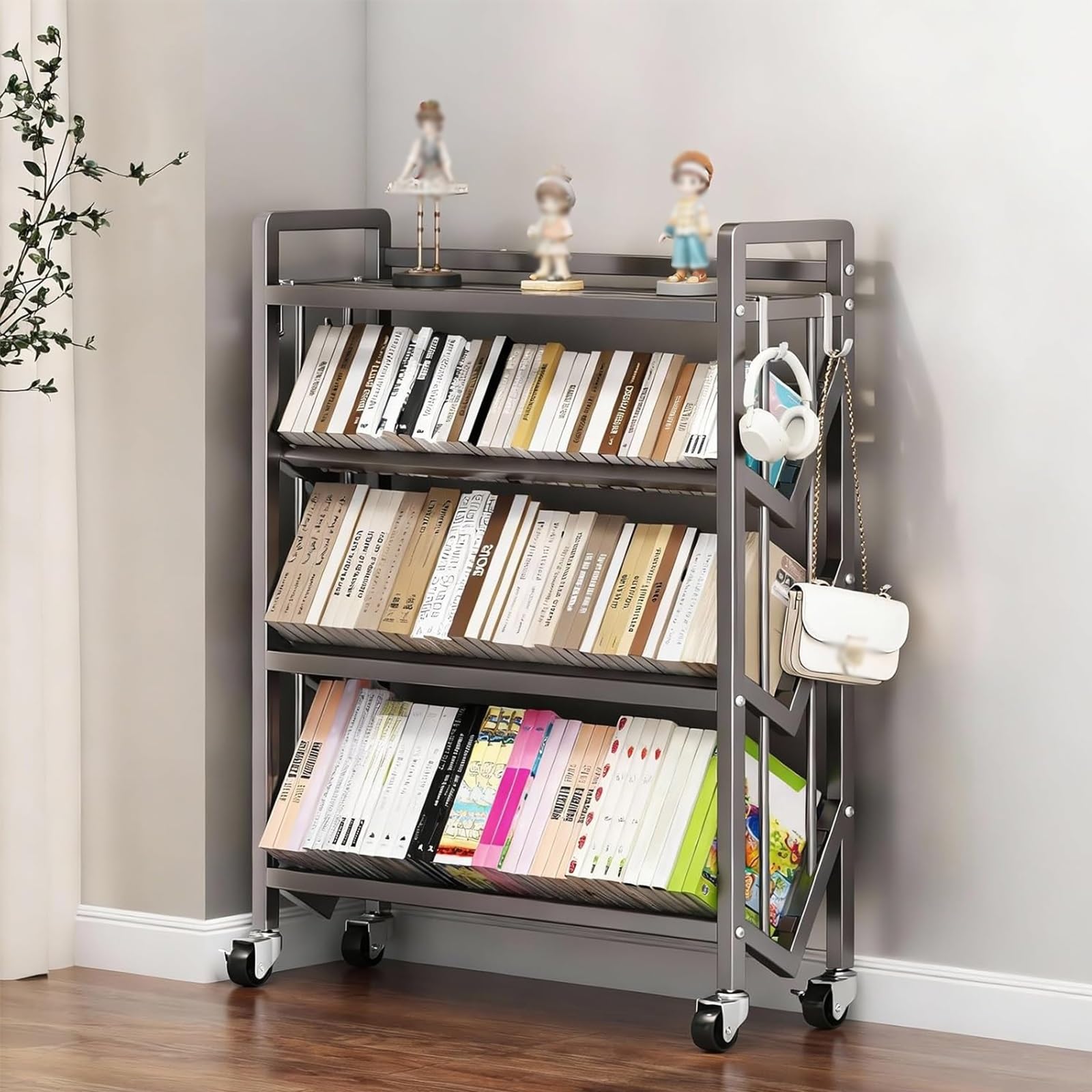 Étagère de rangement mobile en acier au carbone grand volume avec séparateur pour école