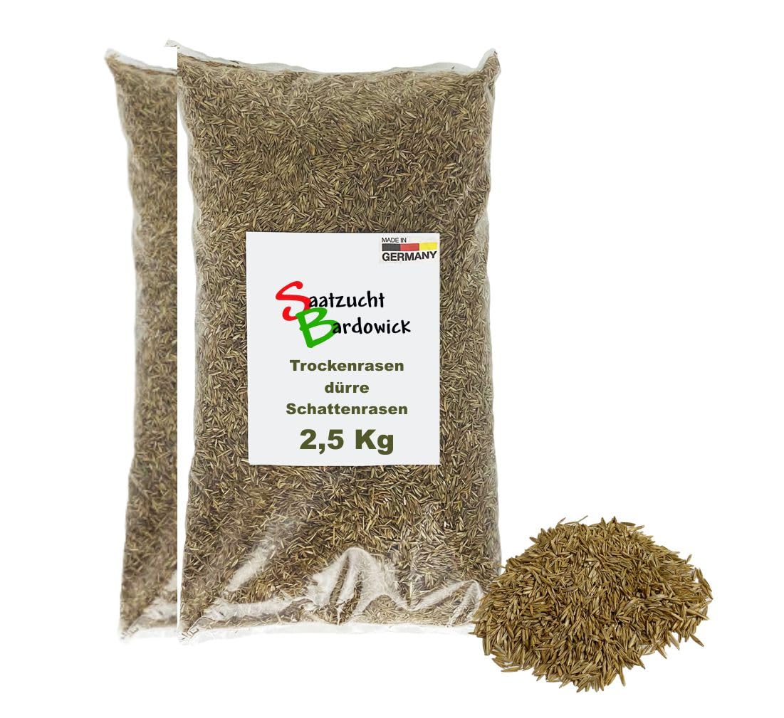 Rasen Dürreresistente Rasenmischung Schattenrasen 5kg für ca. 150 m² Gras Rasensamen - Qualität zum Fairen Preis !