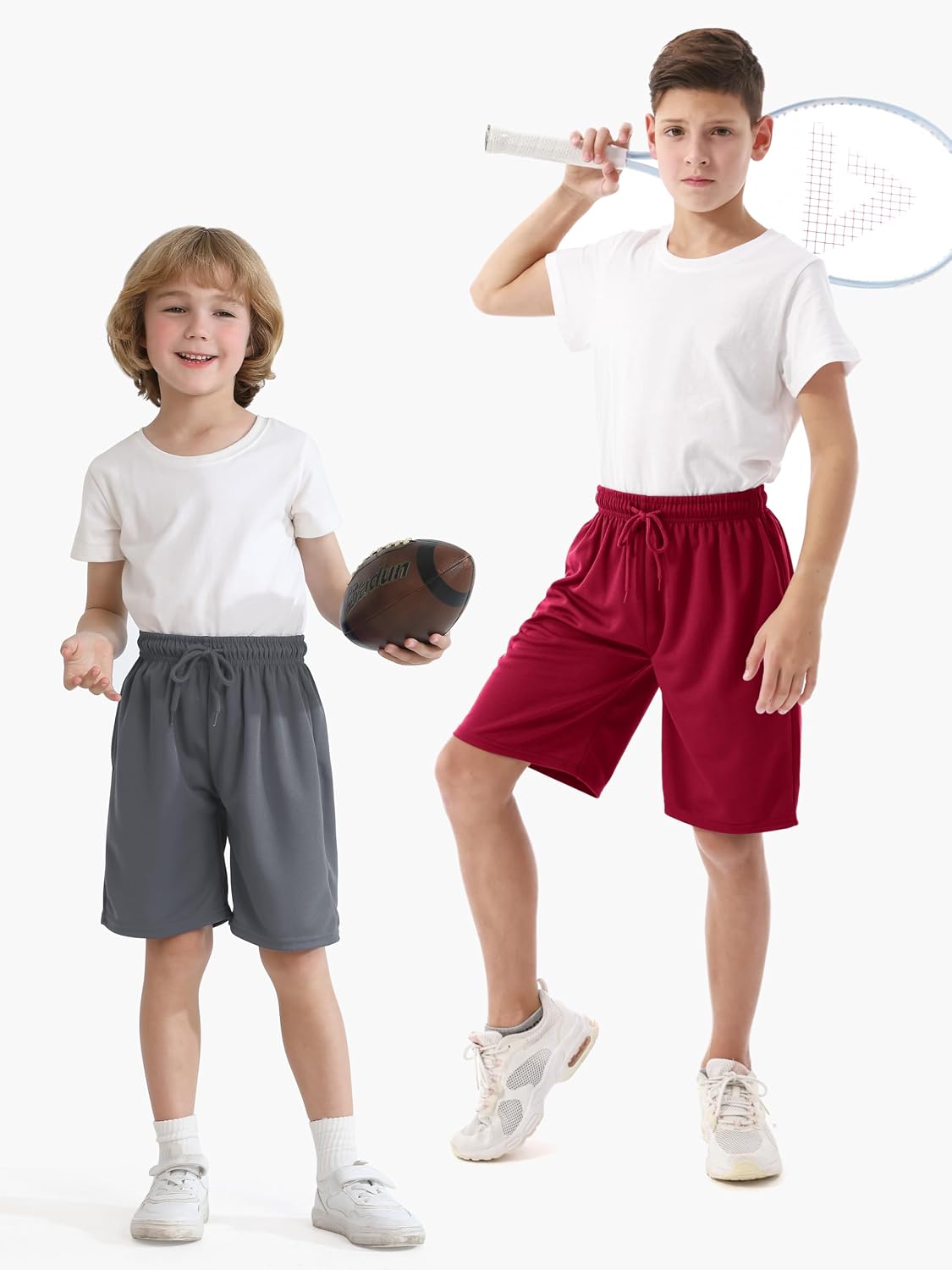 Resinta Boys Shorts Toddler Boy Shorts Athletic Quick Dry Kids Basketball Soccer Gym Shorts with Pockets Elastic Waist